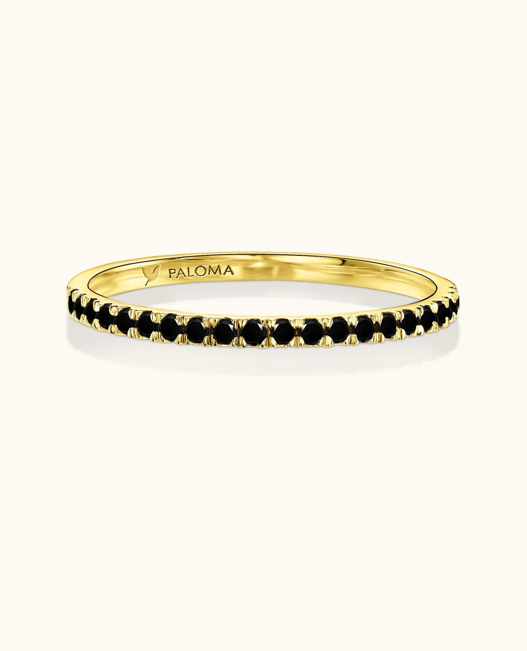 1.5mm Black Diamond Half Eternity Ring - Image 6