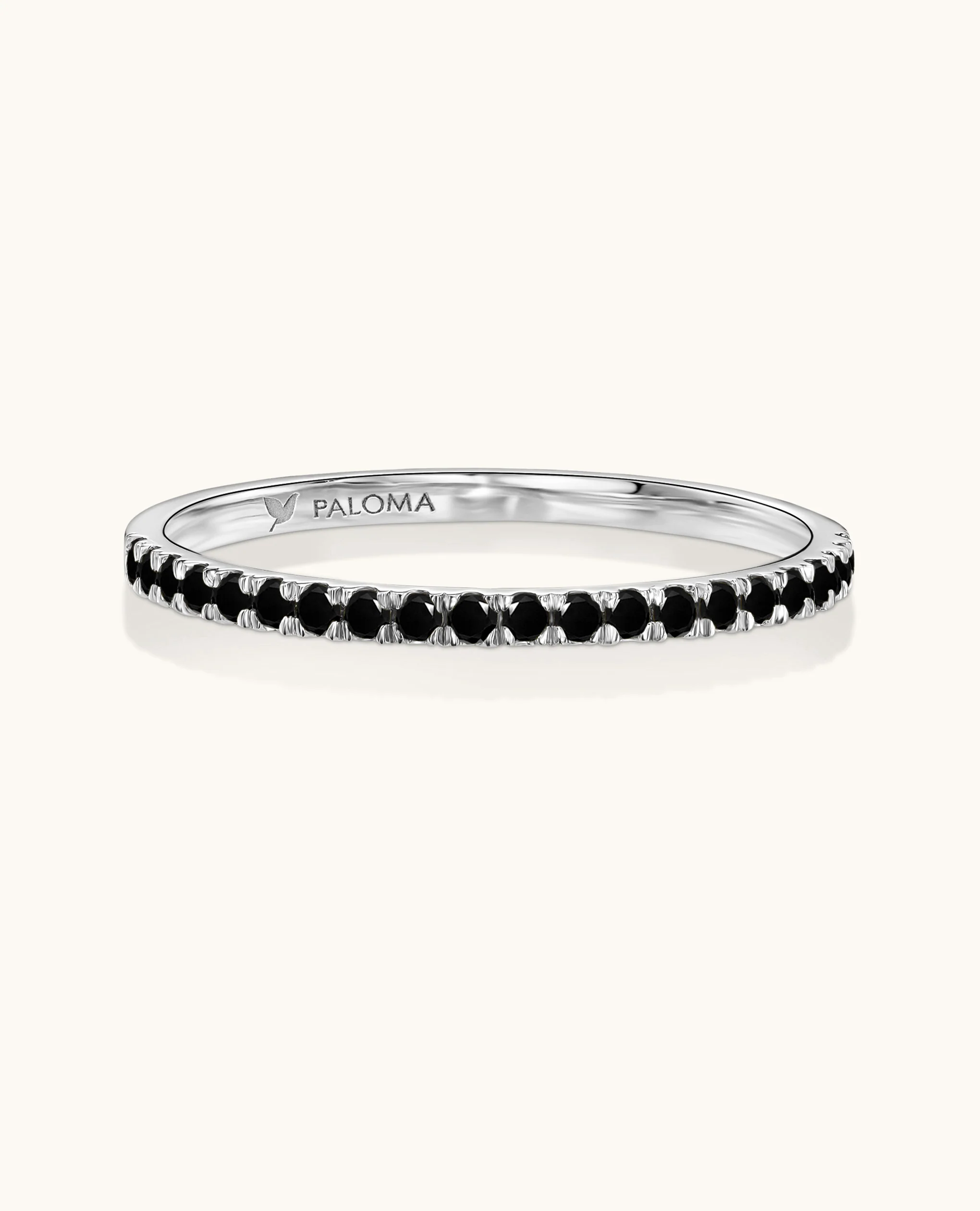 1.5mm Black Diamond Half Eternity Ring - Image 7