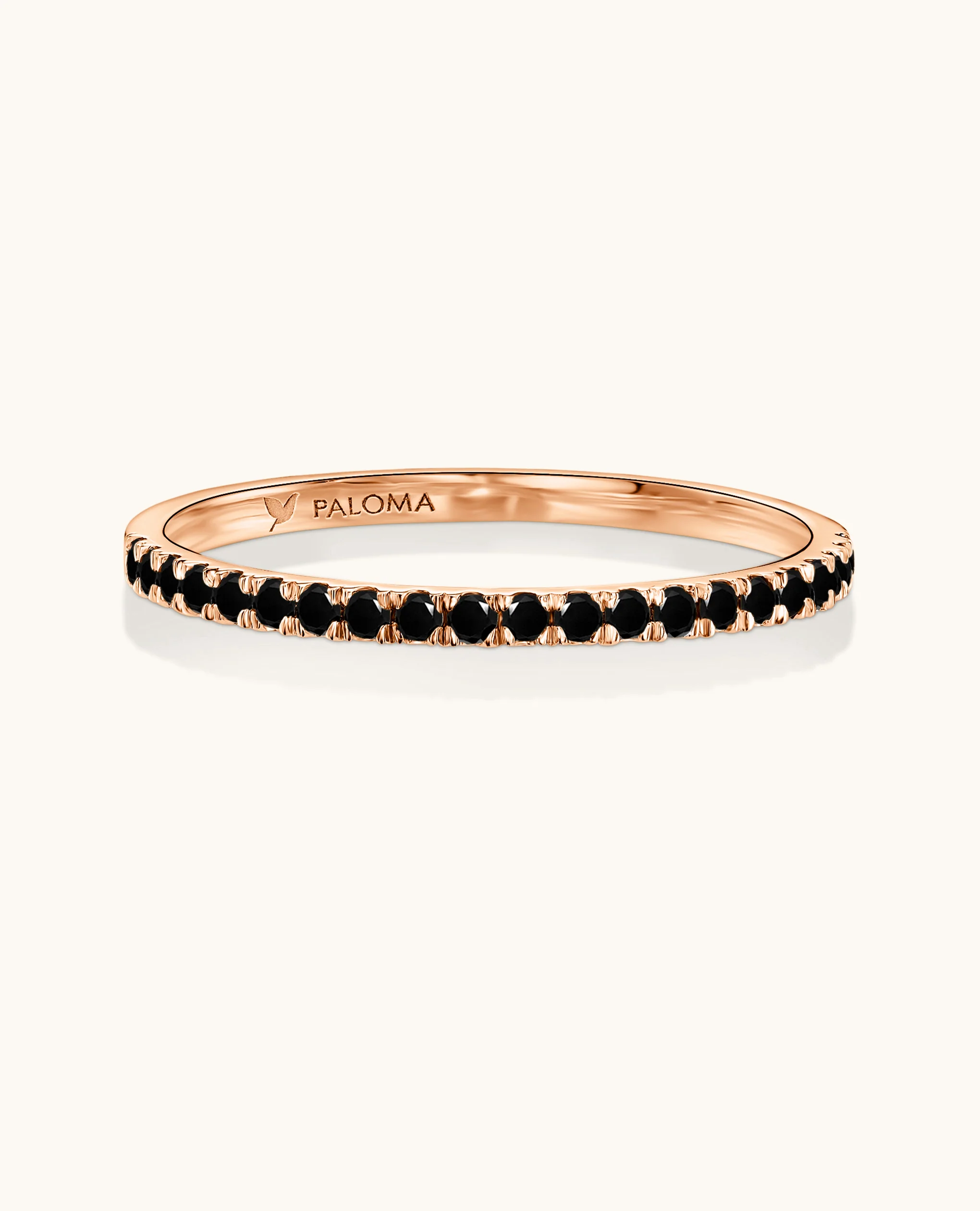1.5mm Black Diamond Half Eternity Ring - Image 8