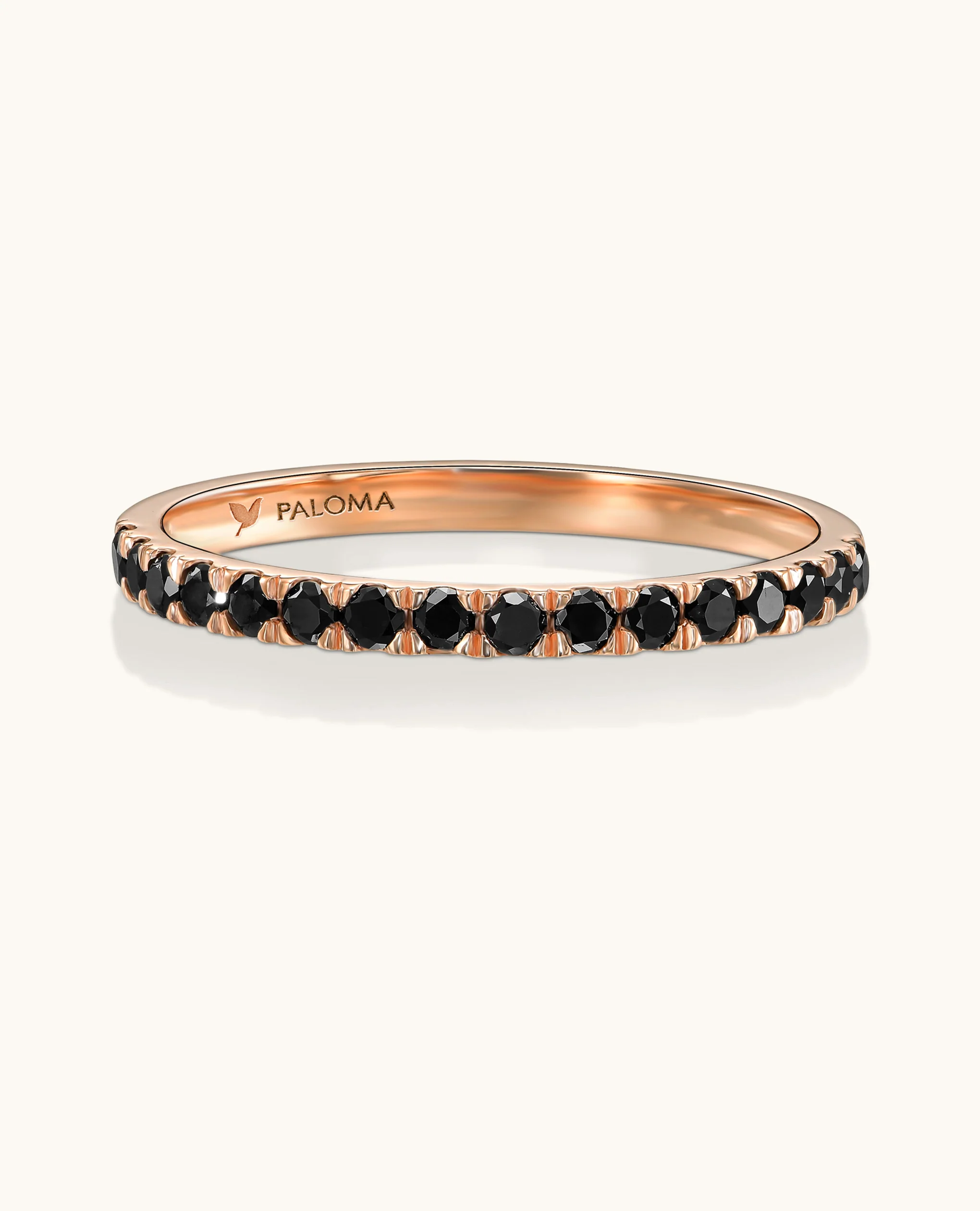 1.8mm Black Diamond Half Eternity Ring - Image 10