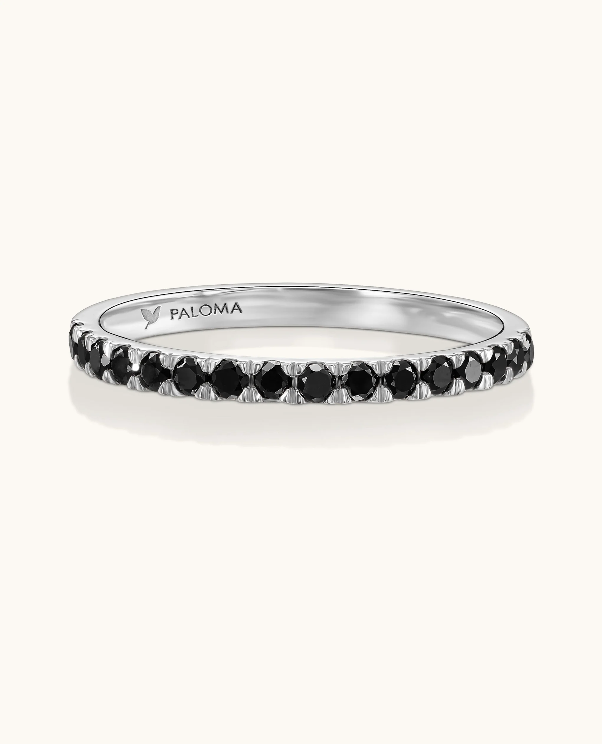 1.8mm Black Diamond Half Eternity Ring - Image 12