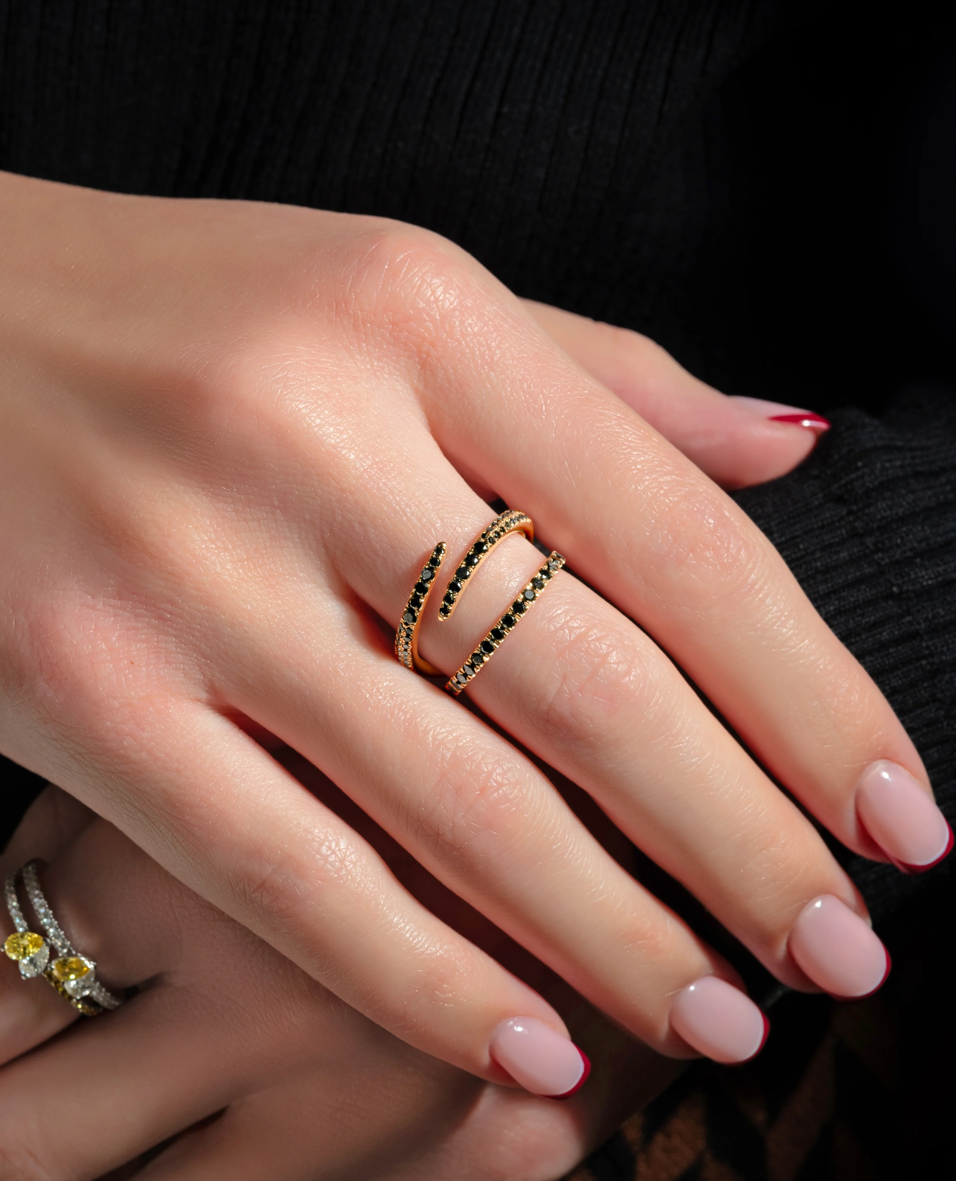 1.8mm Black Diamond Half Eternity Ring - Image 7