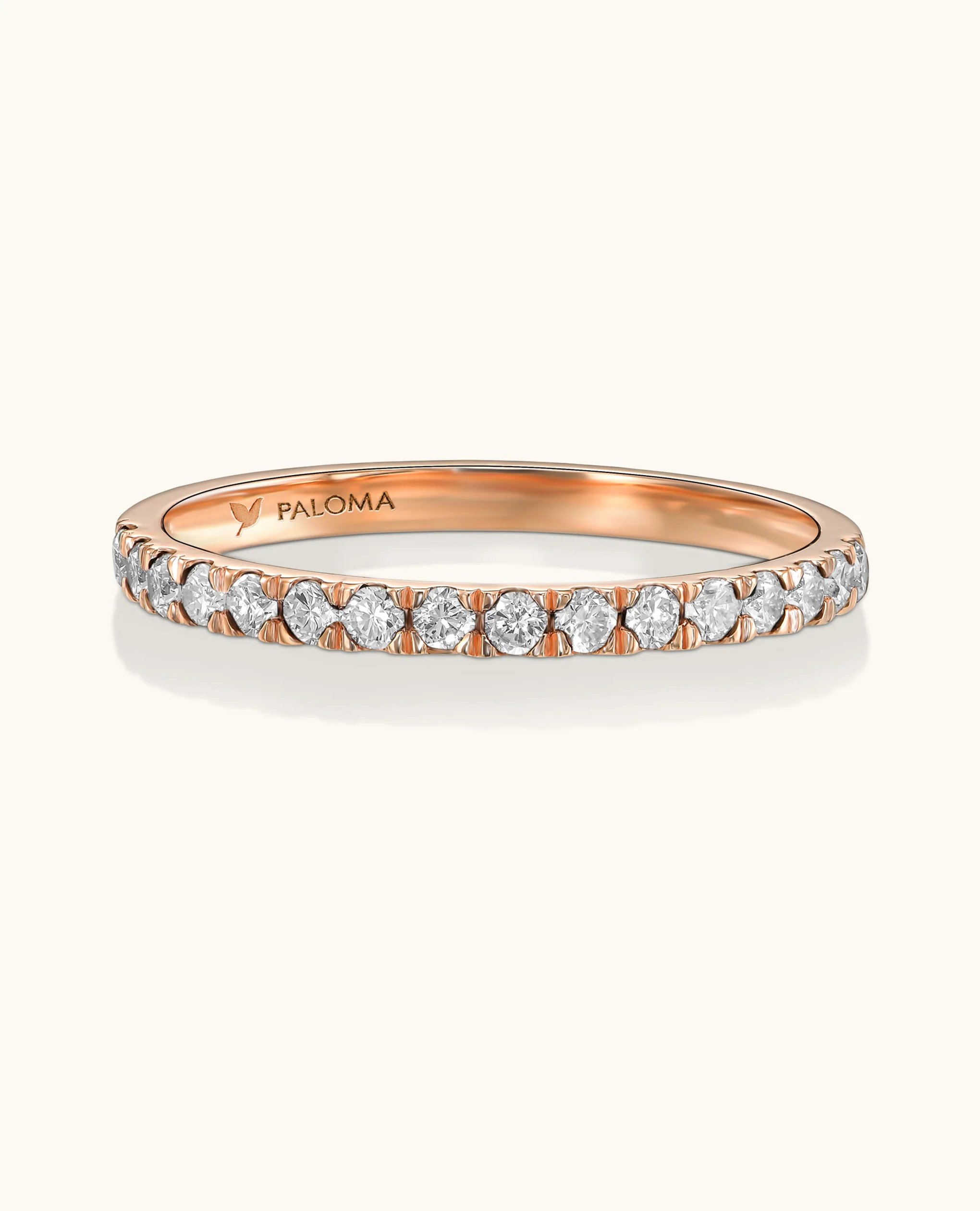 1.8mm White Diamond Half Eternity Ring - Image 8