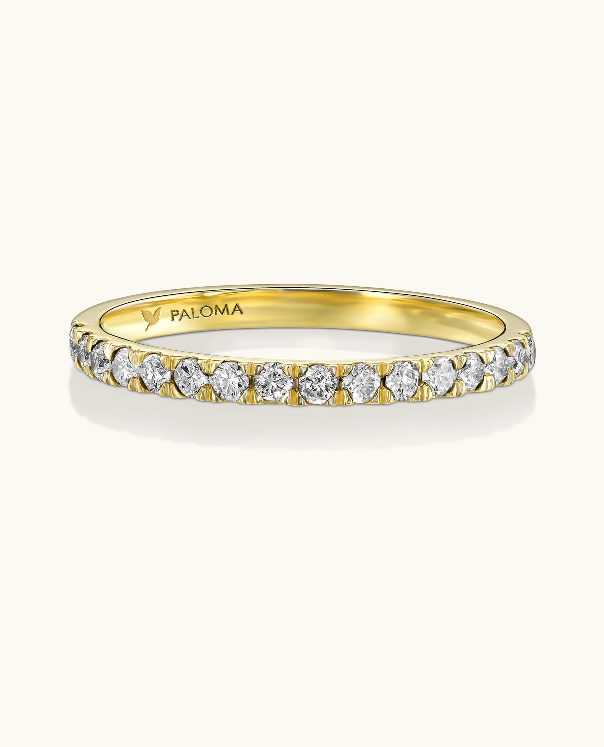 1.8mm White Diamond Half Eternity Ring - Image 9