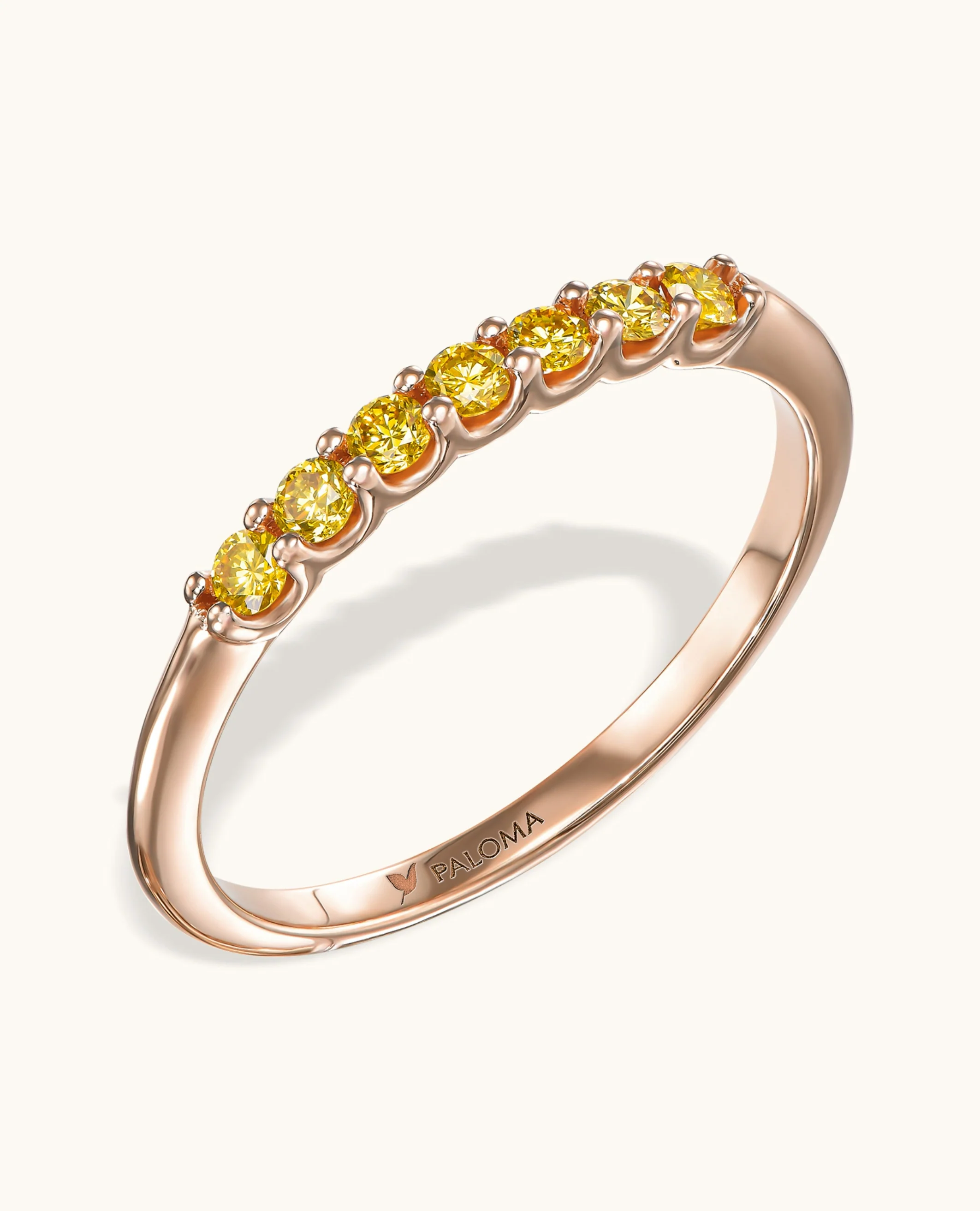 2.0mm Yellow Diamond Tennis Ring - Image 3