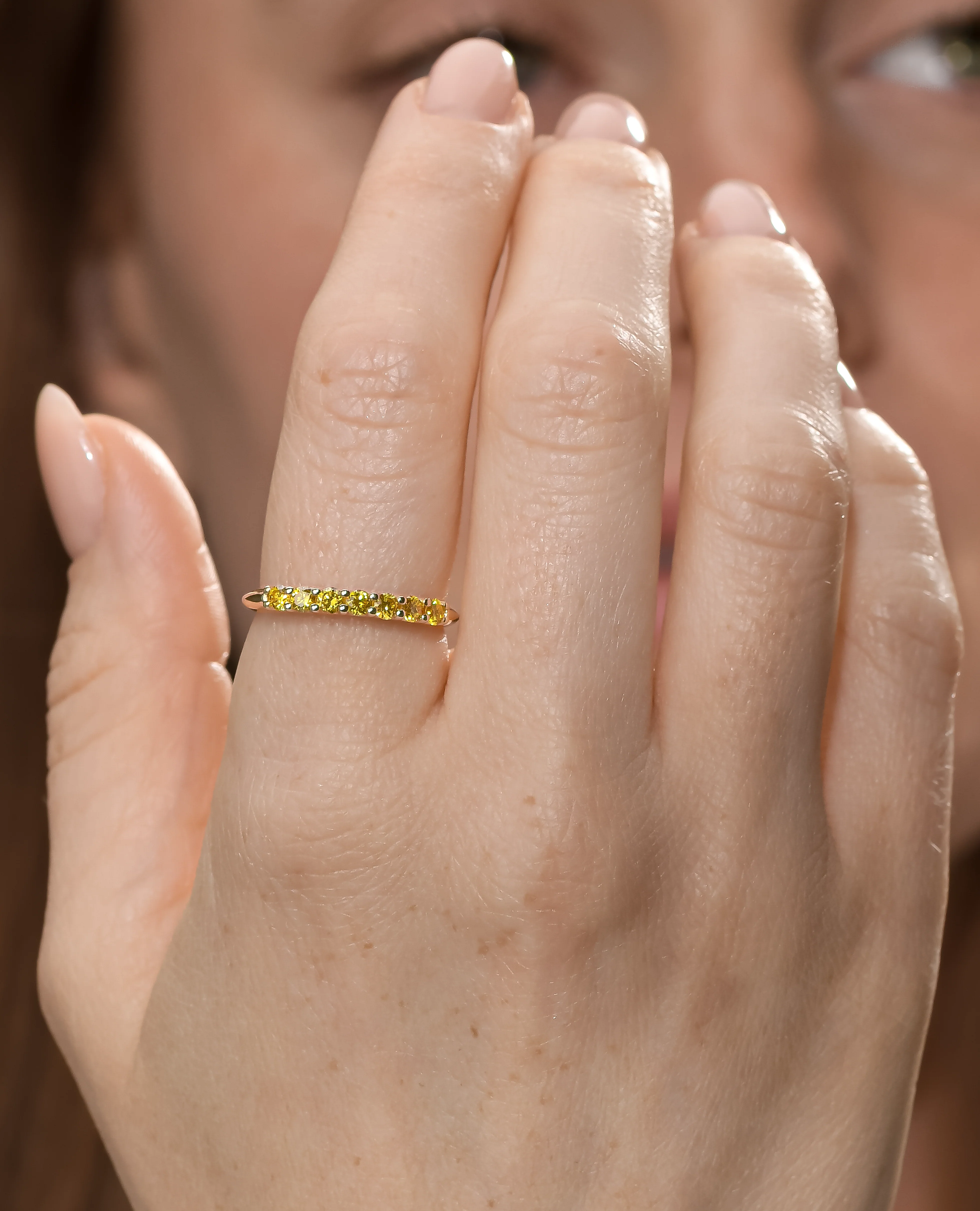 2.0mm Yellow Diamond Tennis Ring - Image 6