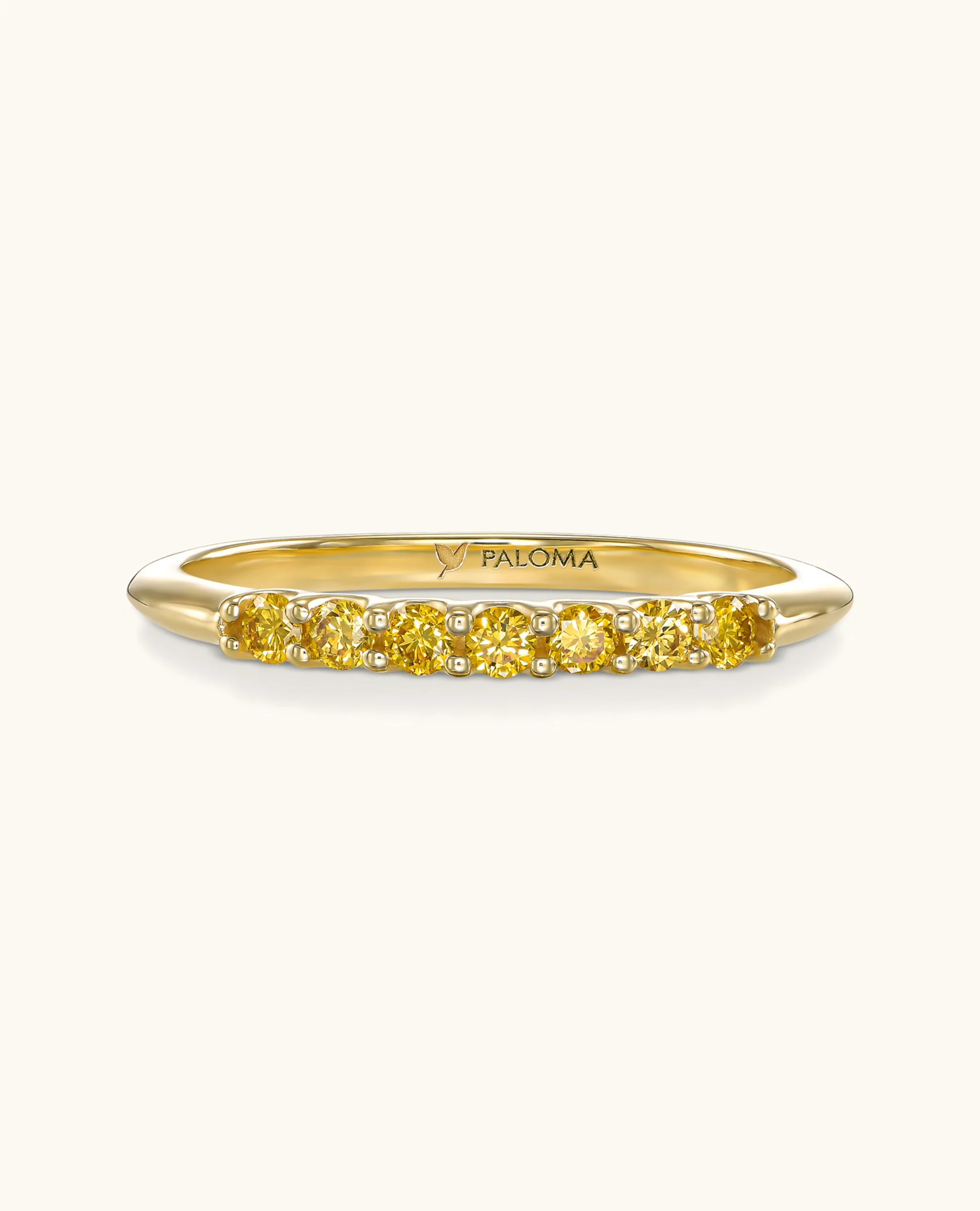 2.0mm Yellow Diamond Tennis Ring - Image 7