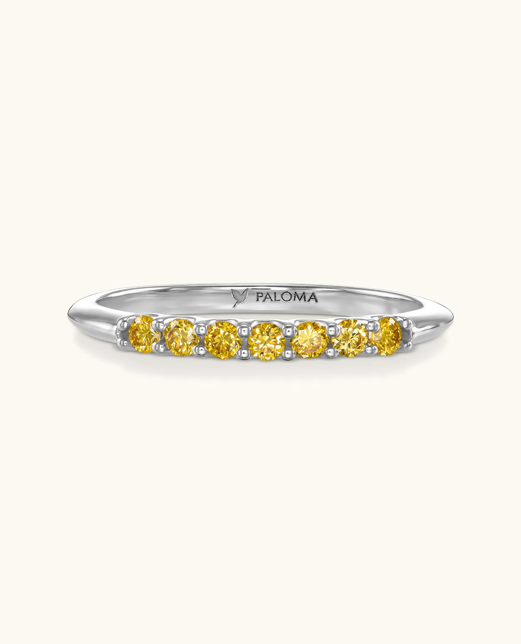 2.0mm Yellow Diamond Tennis Ring - Image 8