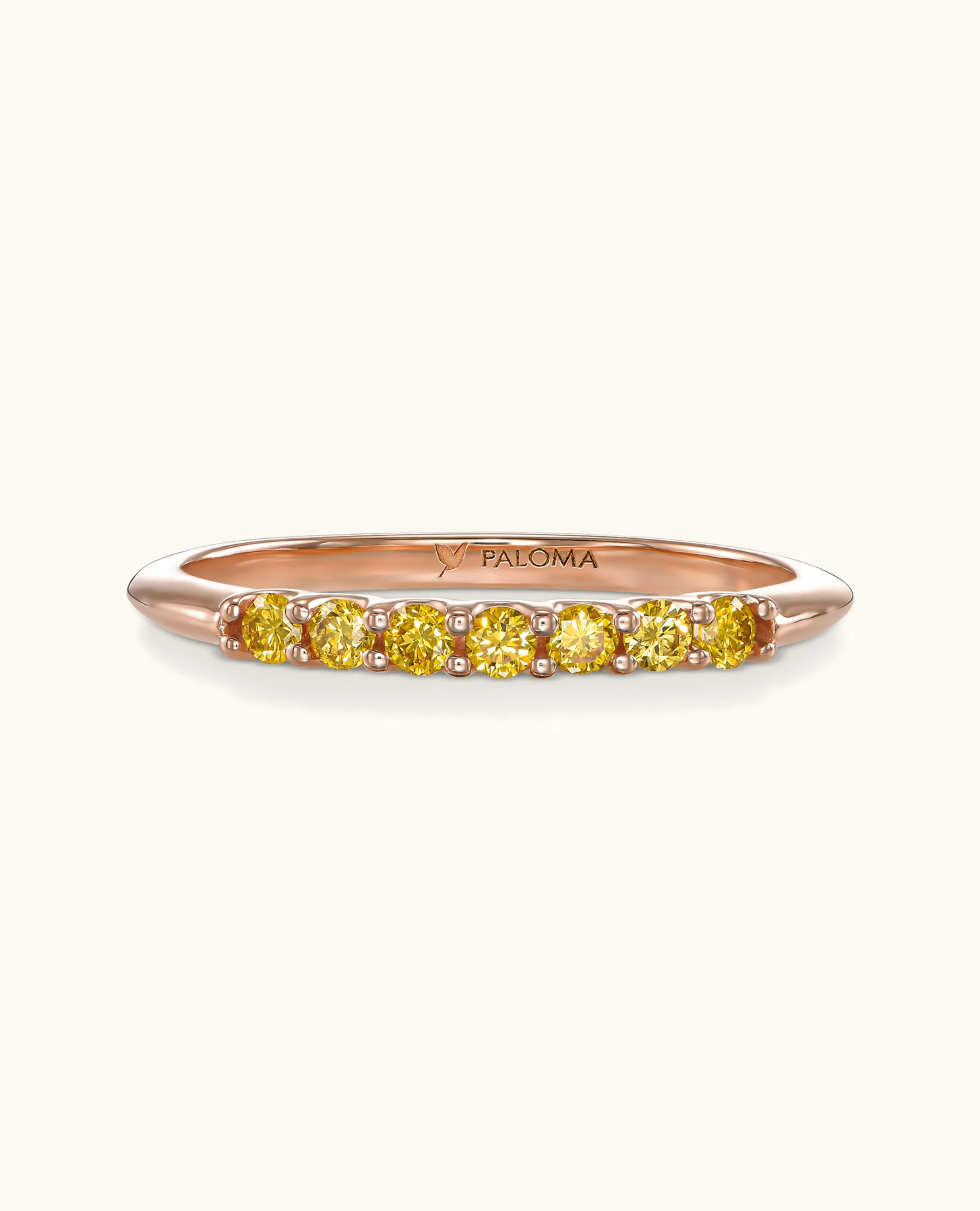 2.0mm Yellow Diamond Tennis Ring - Image 9