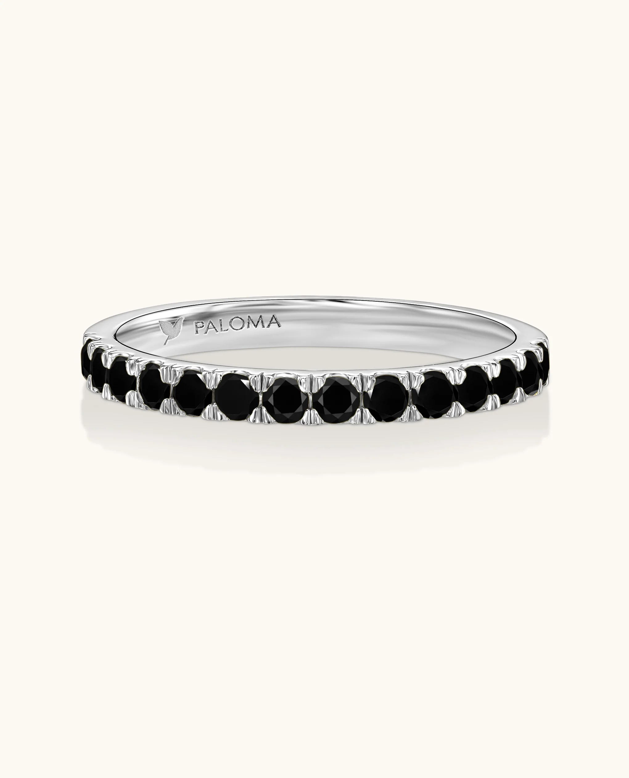 2.2mm Black Diamond Half Eternity Ring - Image 5