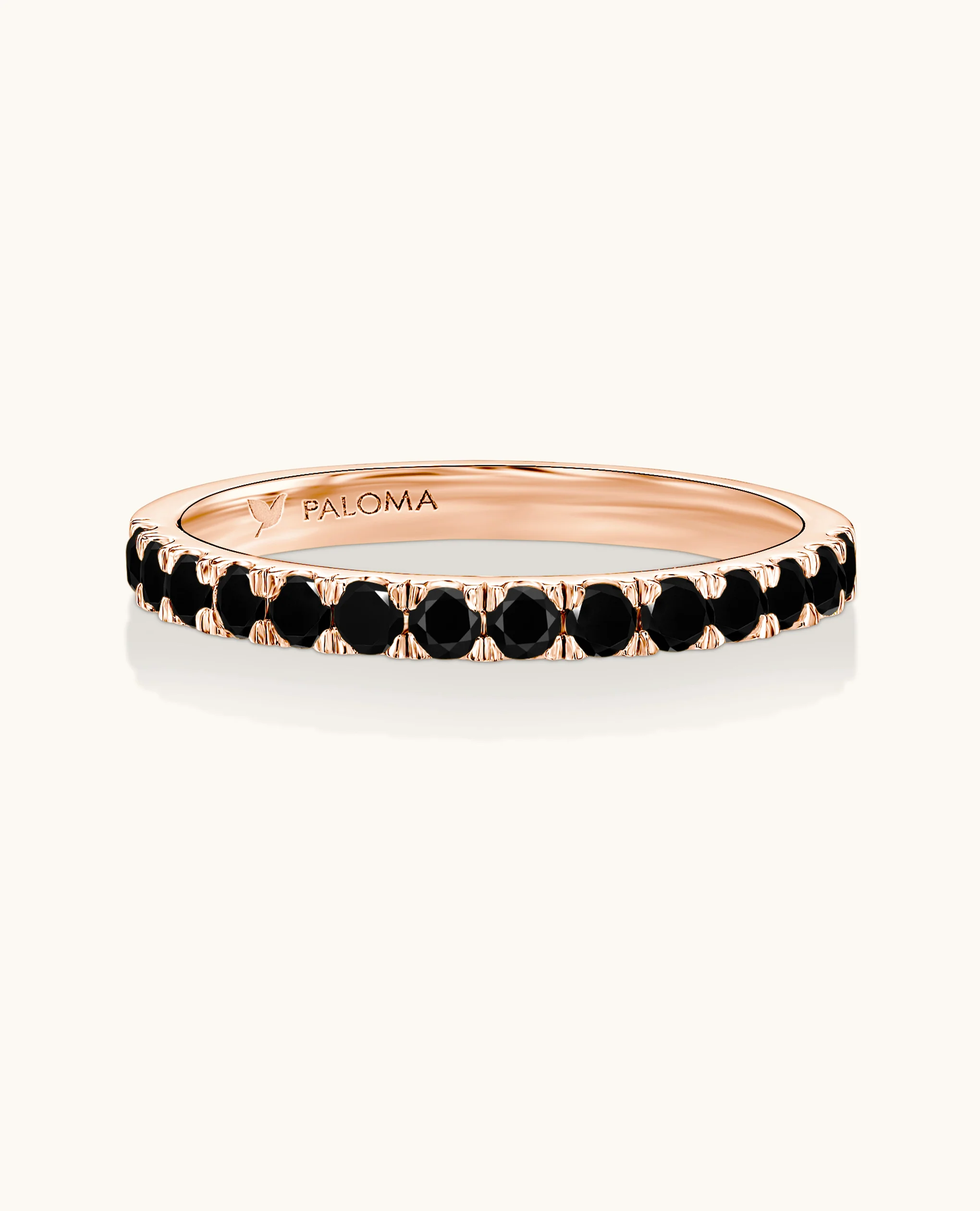 2.2mm Black Diamond Half Eternity Ring - Image 6