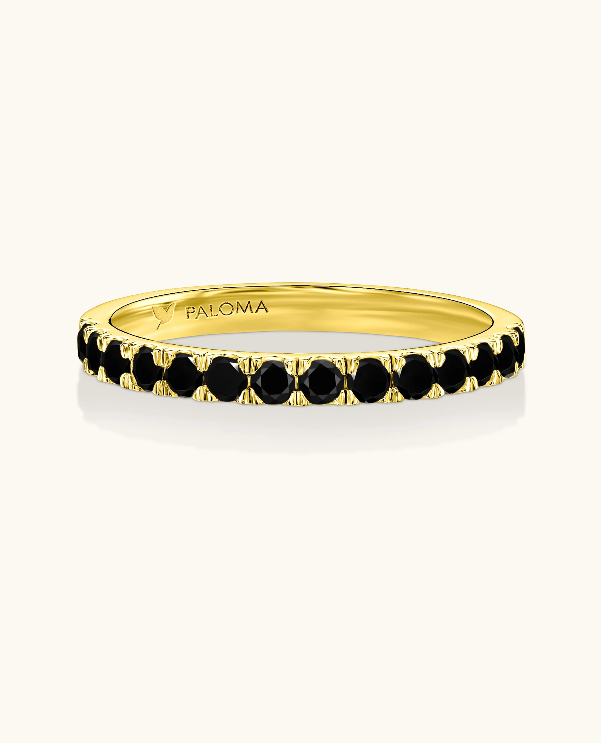 2.2mm Black Diamond Half Eternity Ring - Image 7