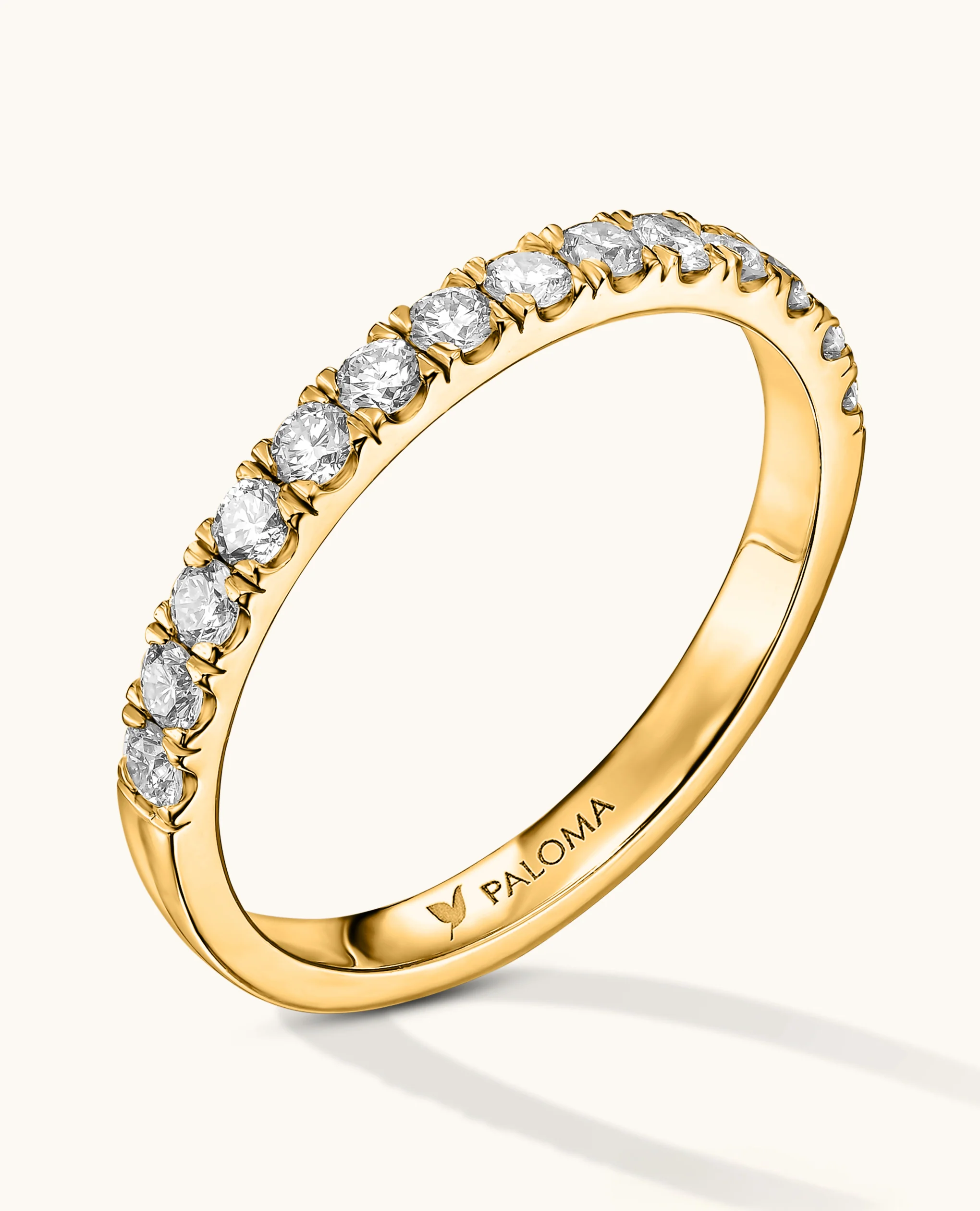 2.2mm White Diamond Half Eternity Ring - Image 2