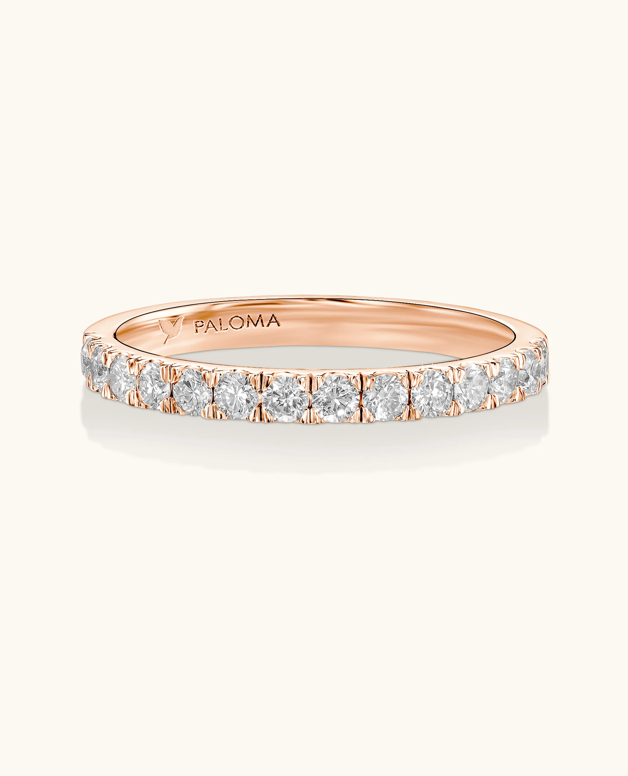 2.2mm White Diamond Half Eternity Ring - Image 7
