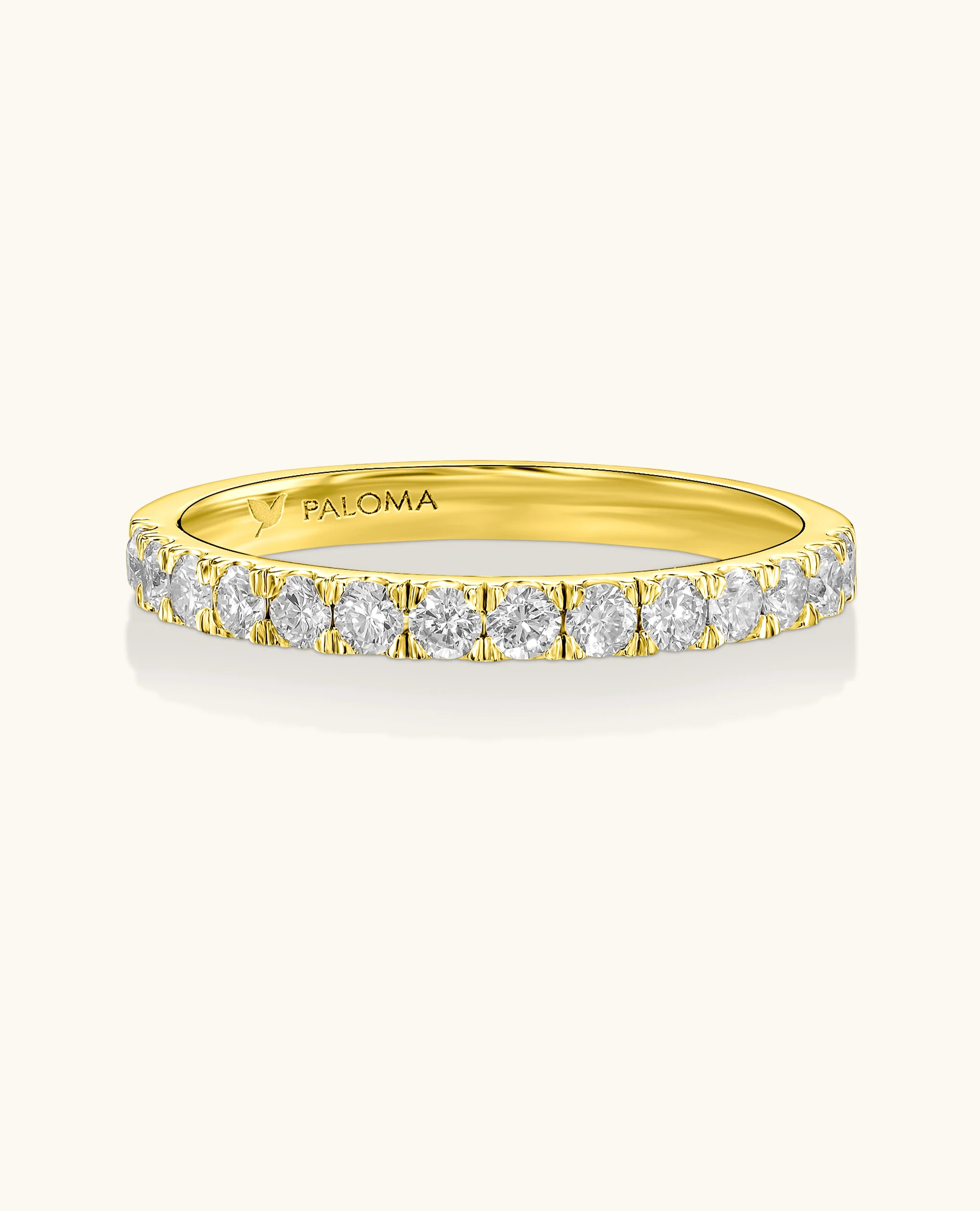 2.2mm White Diamond Half Eternity Ring - Image 8