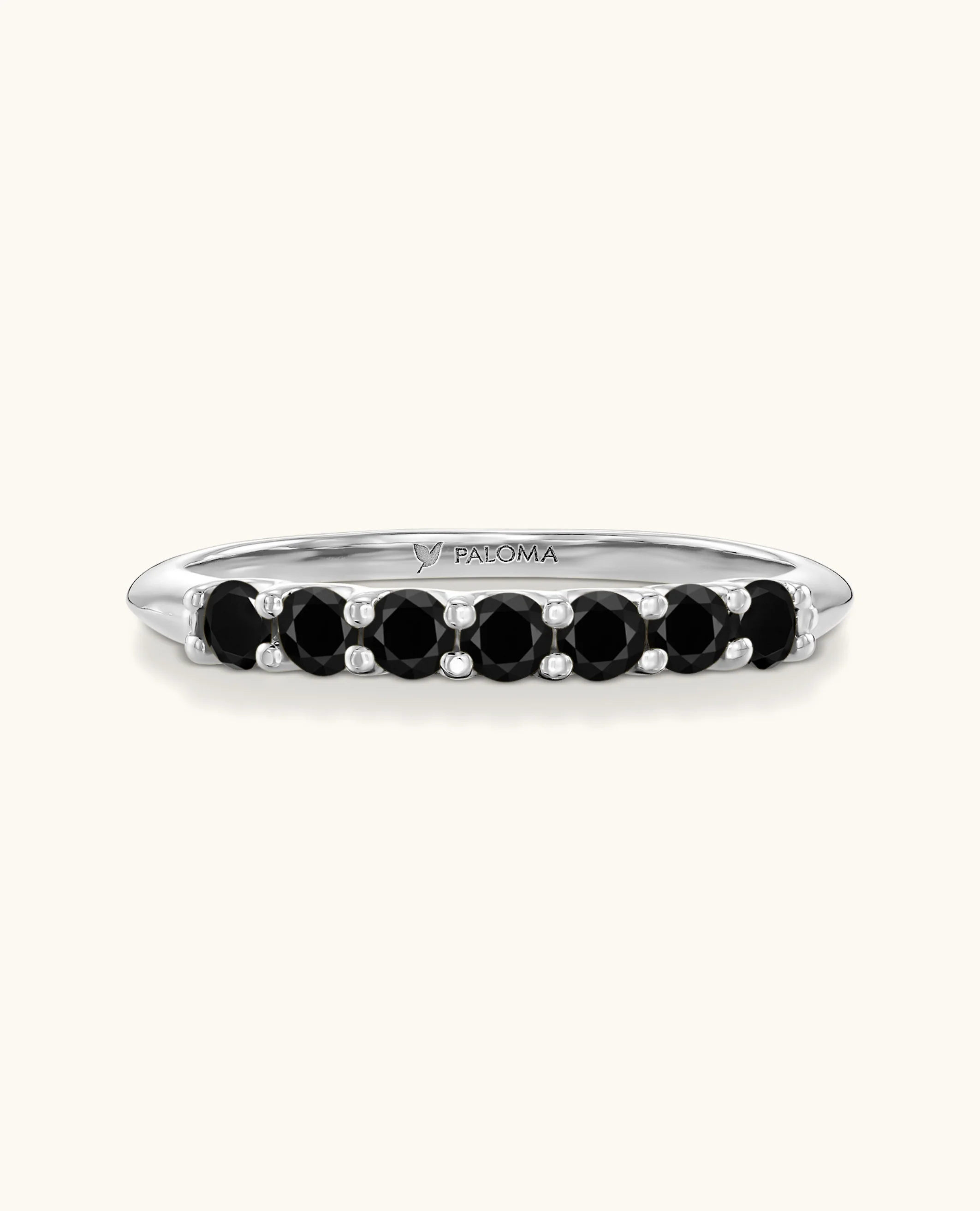 2.5mm Black Diamond Tennis Ring - Image 3