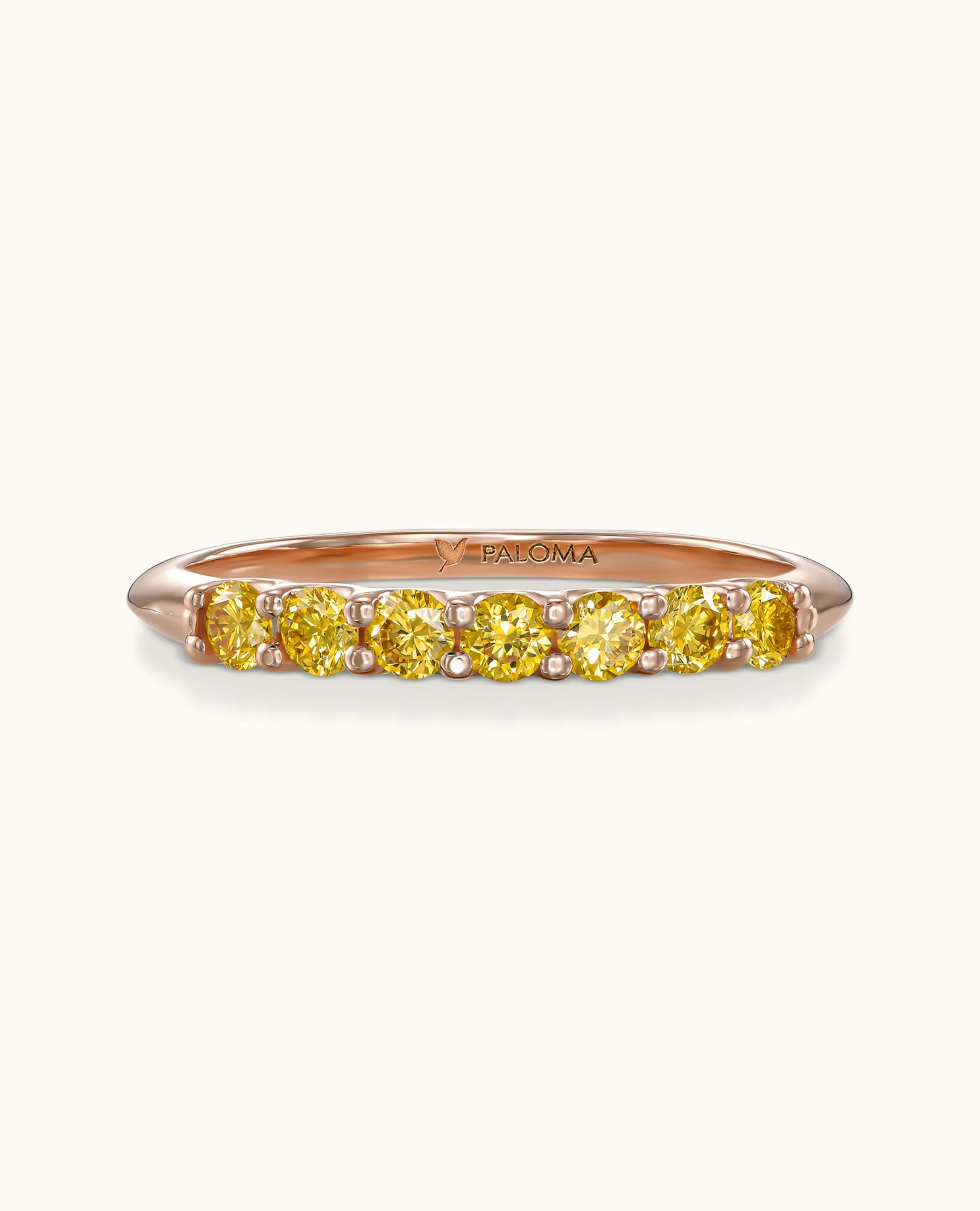 2.5mm Yellow Diamond Tennis Ring - Image 8