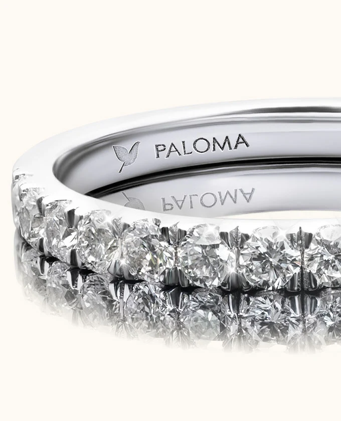 2.2mm White Diamond Half Eternity Ring - Image 11