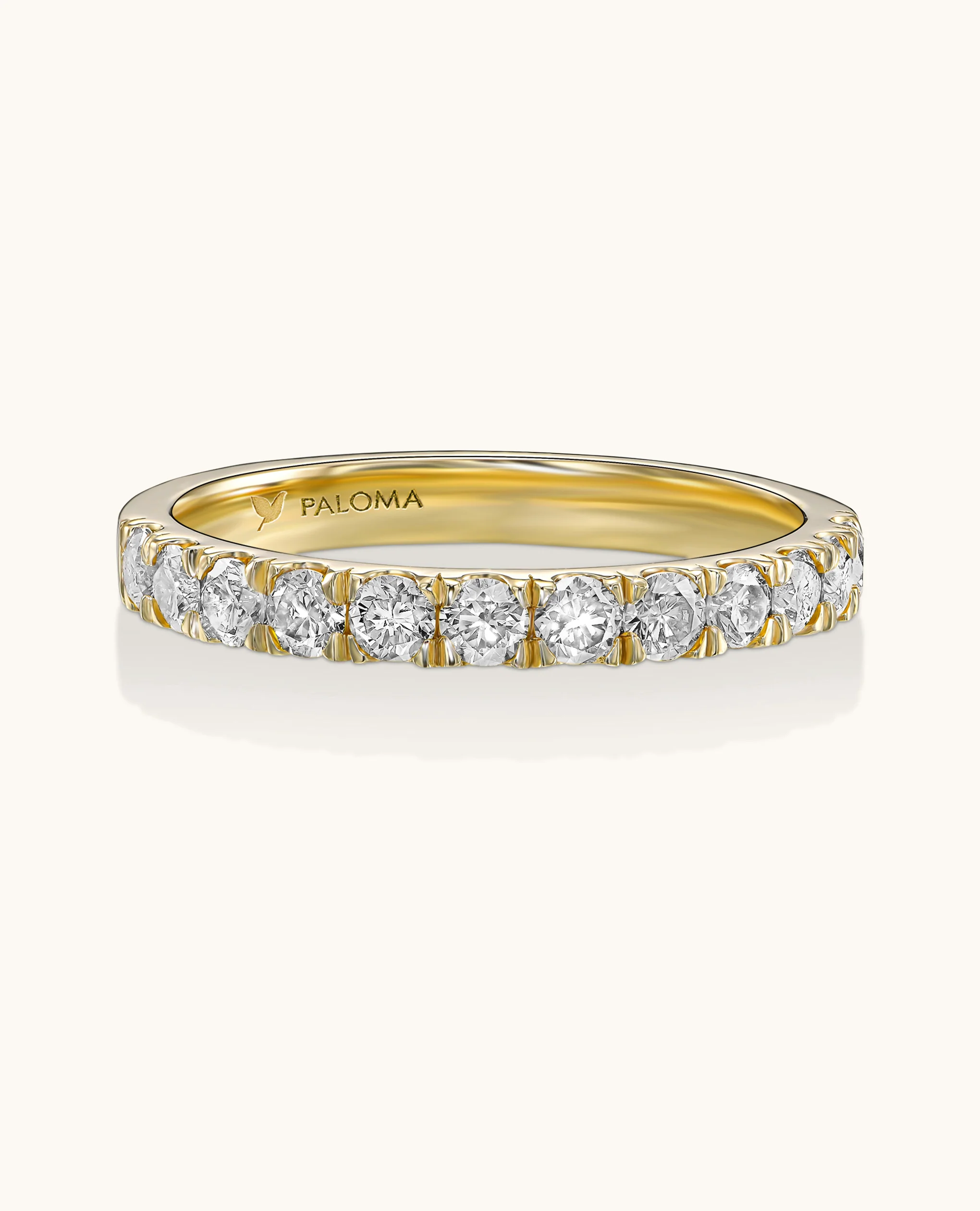 2.6mm White Diamond Half Eternity Ring - Image 6