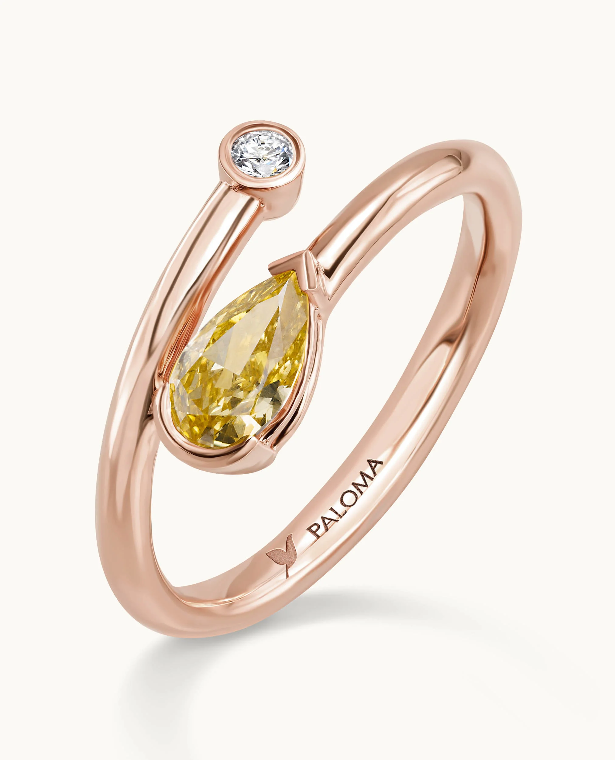 2-Toned Statement Diamond Wrap Ring - Image 3