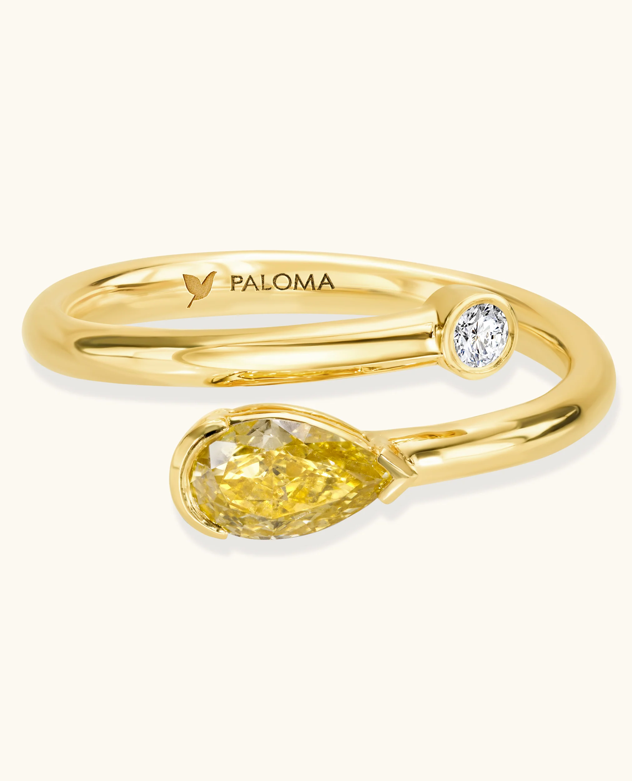 2-Toned Statement Diamond Wrap Ring - Image 5