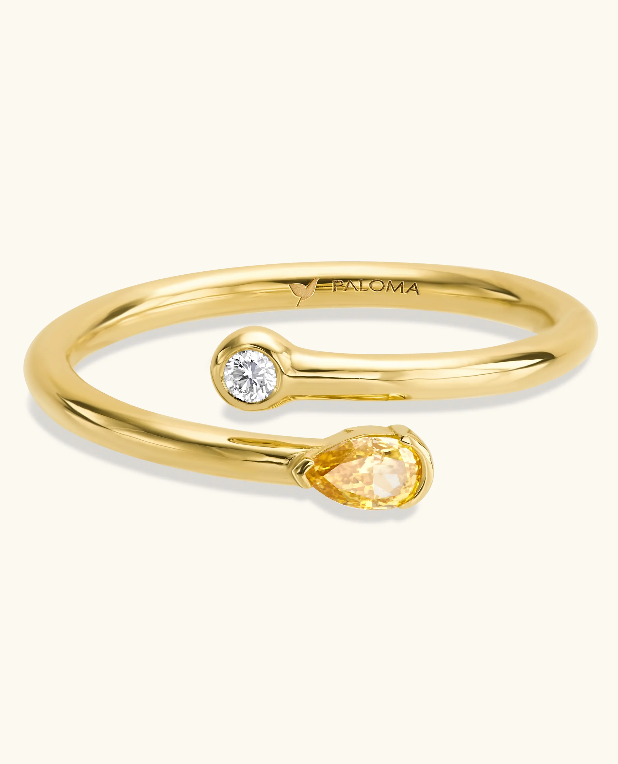 2-Toned Diamond Petite Wrap Ring - Image 6