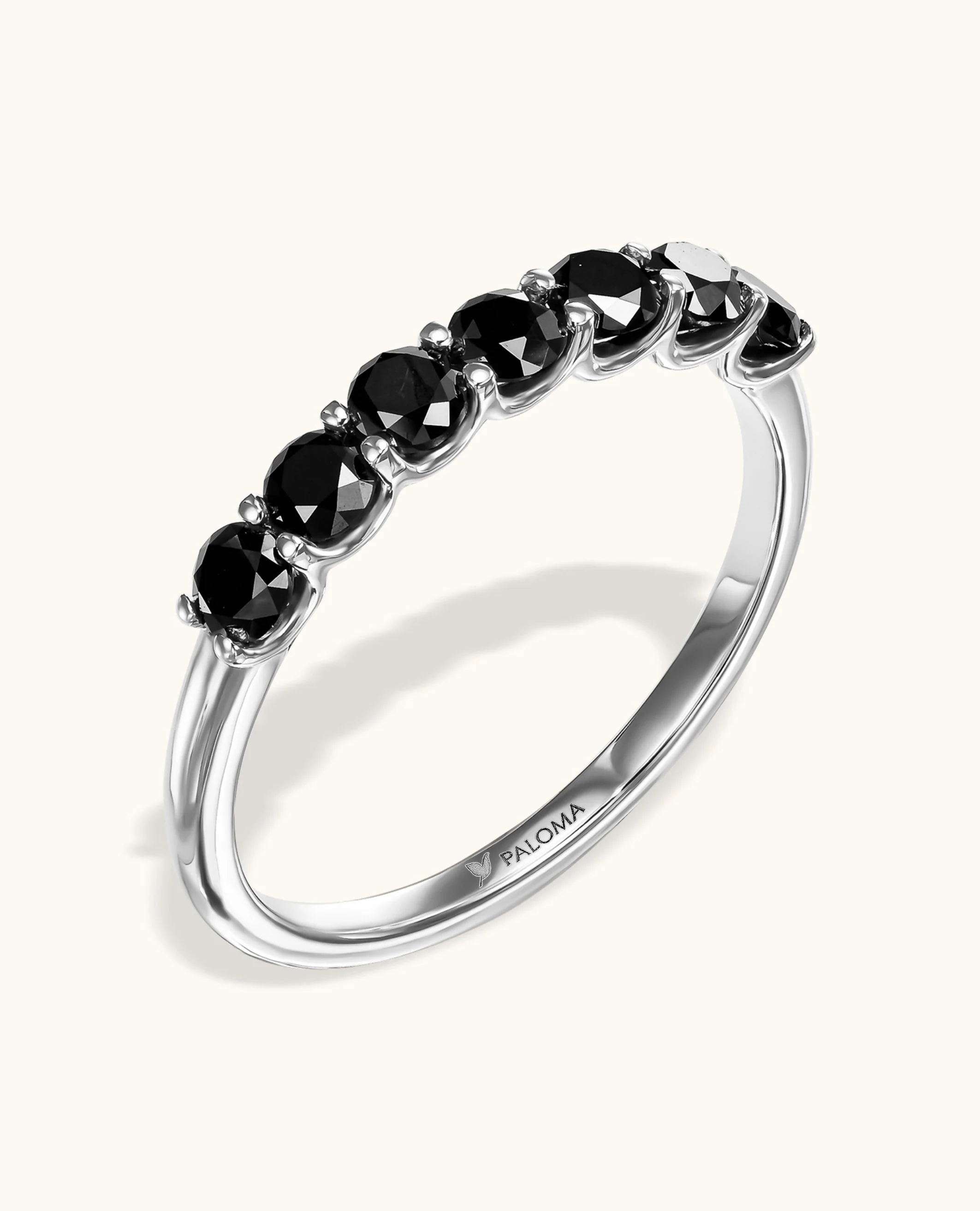 3.0mm Black Diamond Tennis Ring - Image 2