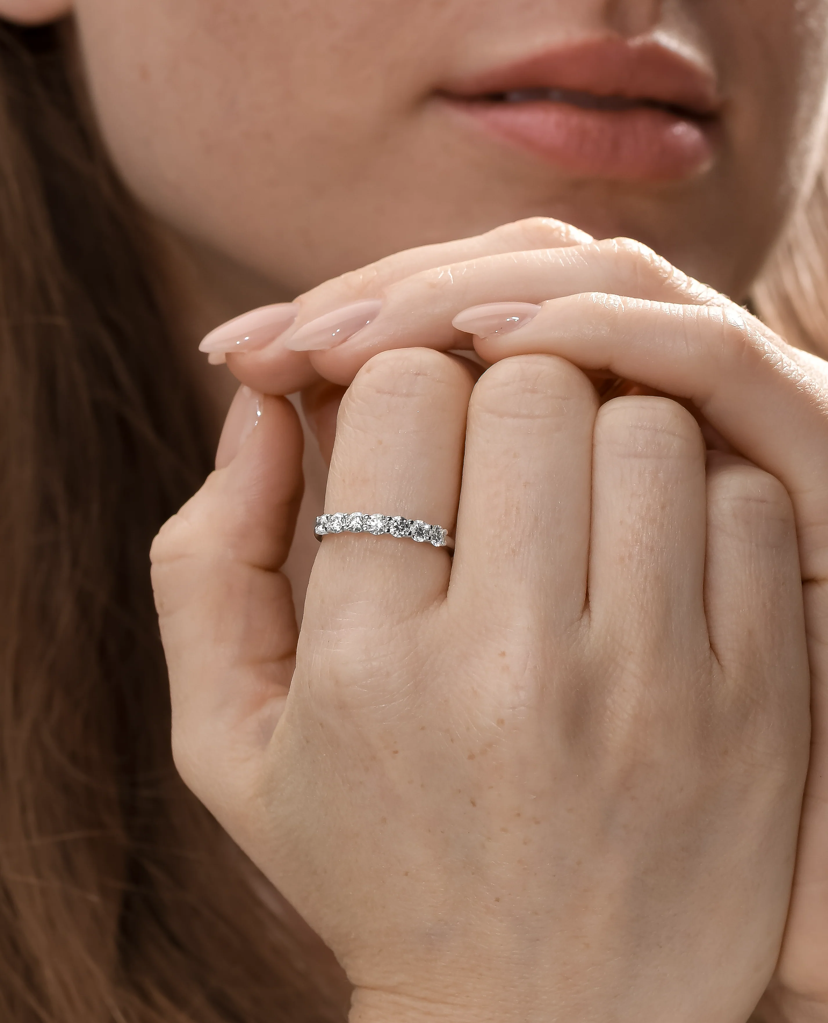 3.0mm White Diamond Tennis Ring - Image 5