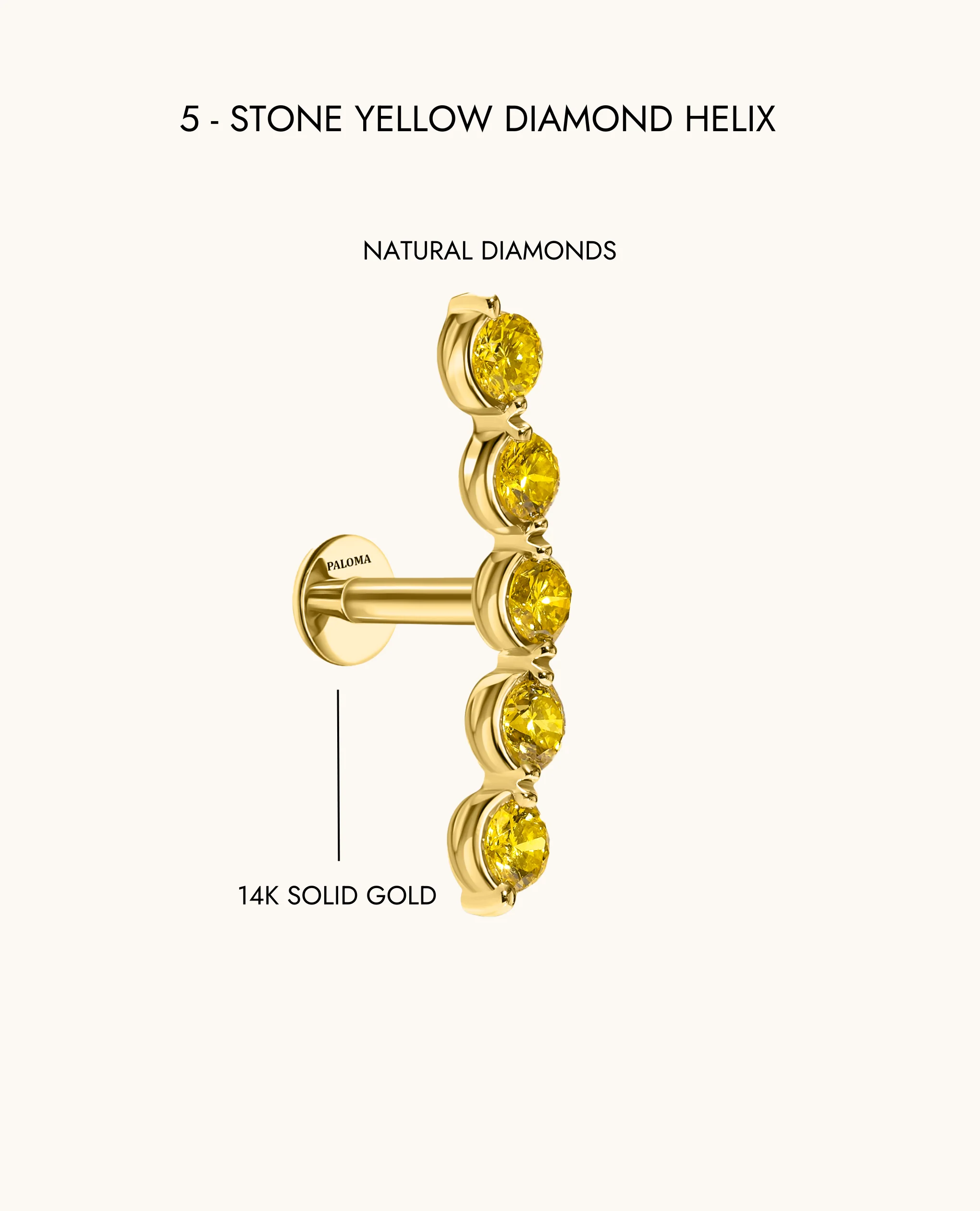 5-Stone Yellow Diamond Helix - Image 6