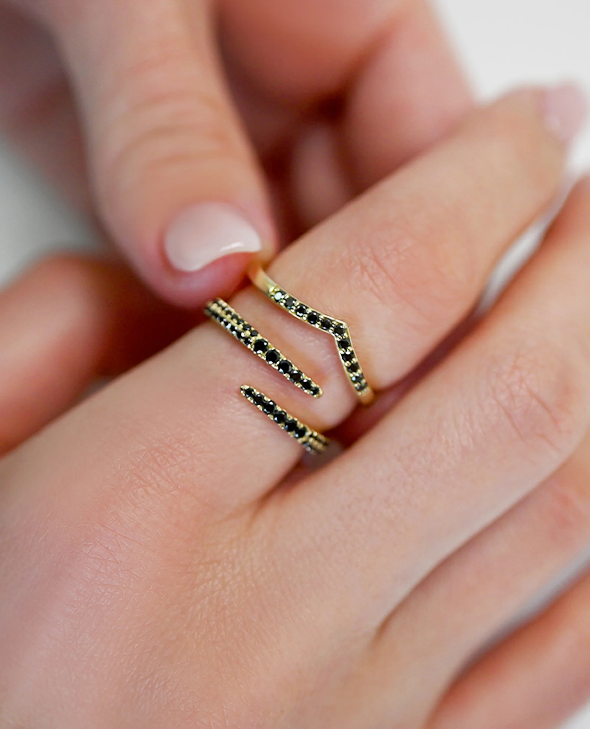 Black Diamond Wrap Ring - Image 13