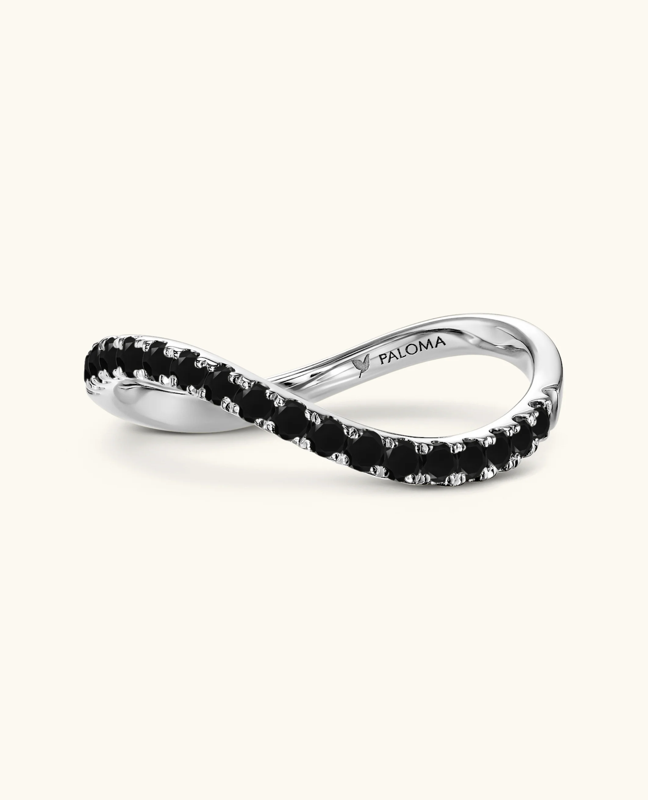 Black Diamond Crescent Ring - Image 8