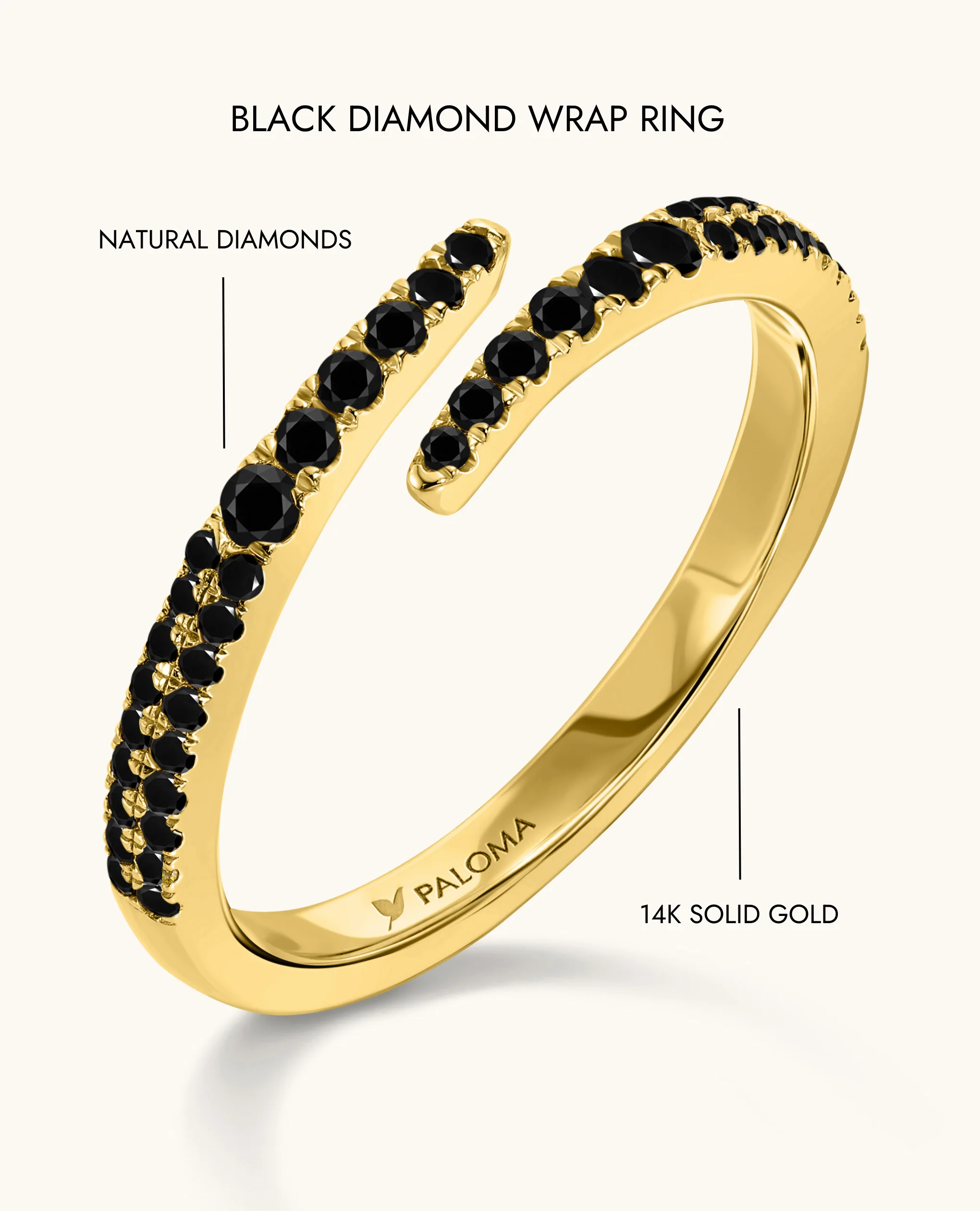 Black Diamond Wrap Ring - Image 16