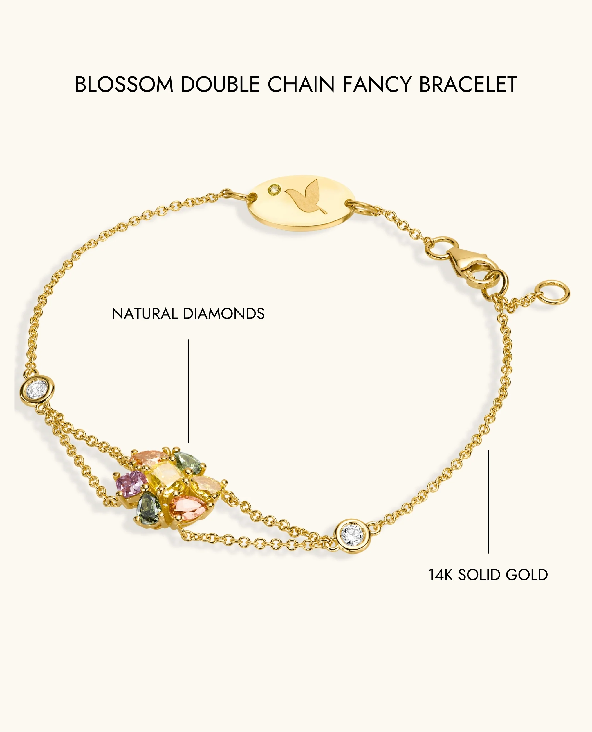 Blossom Double Chain Fancy Bracelet - Image 6
