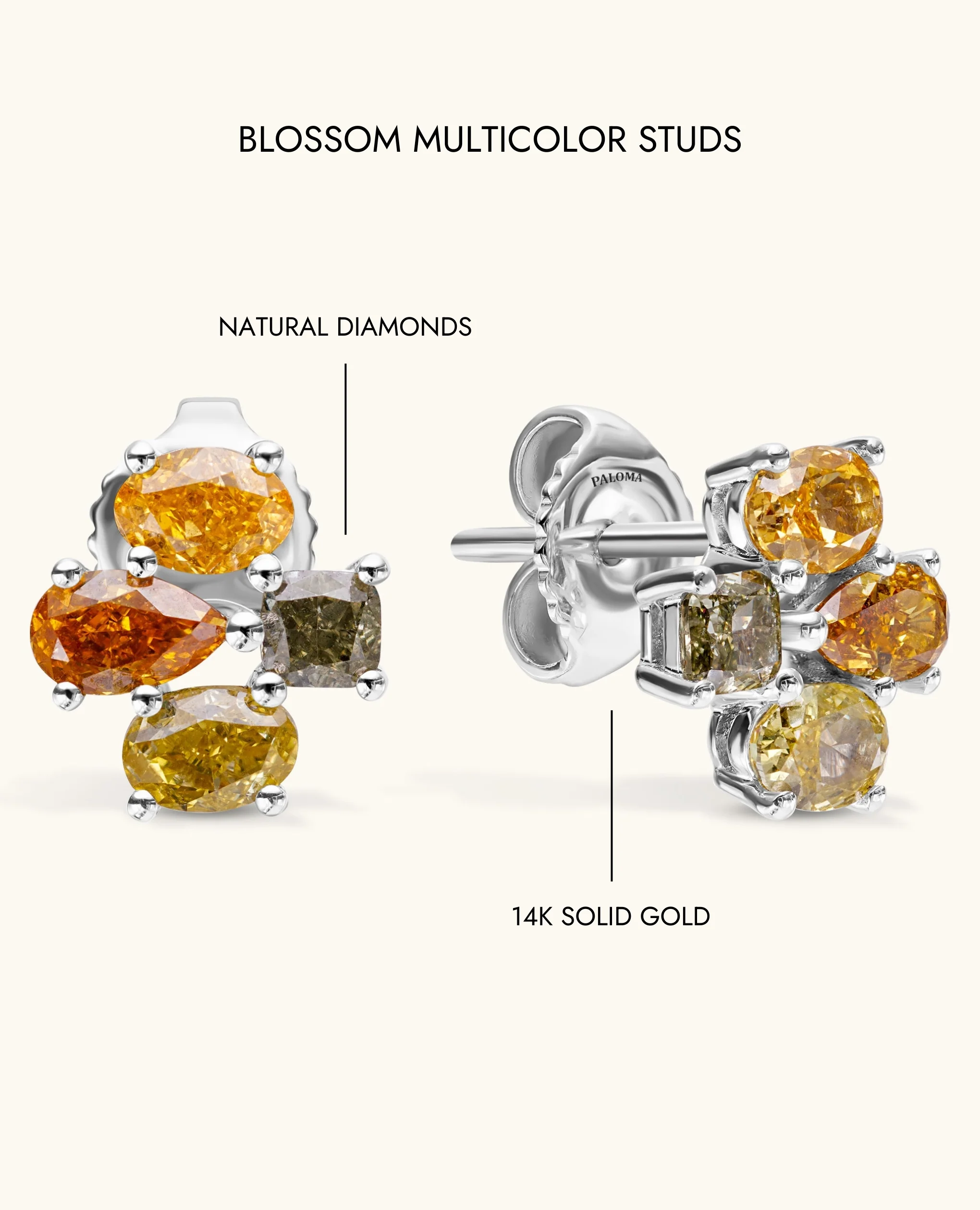 Blossom Multicolor Studs - Image 10