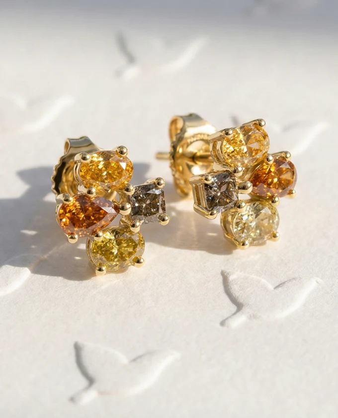Blossom Multicolor Studs - Image 7