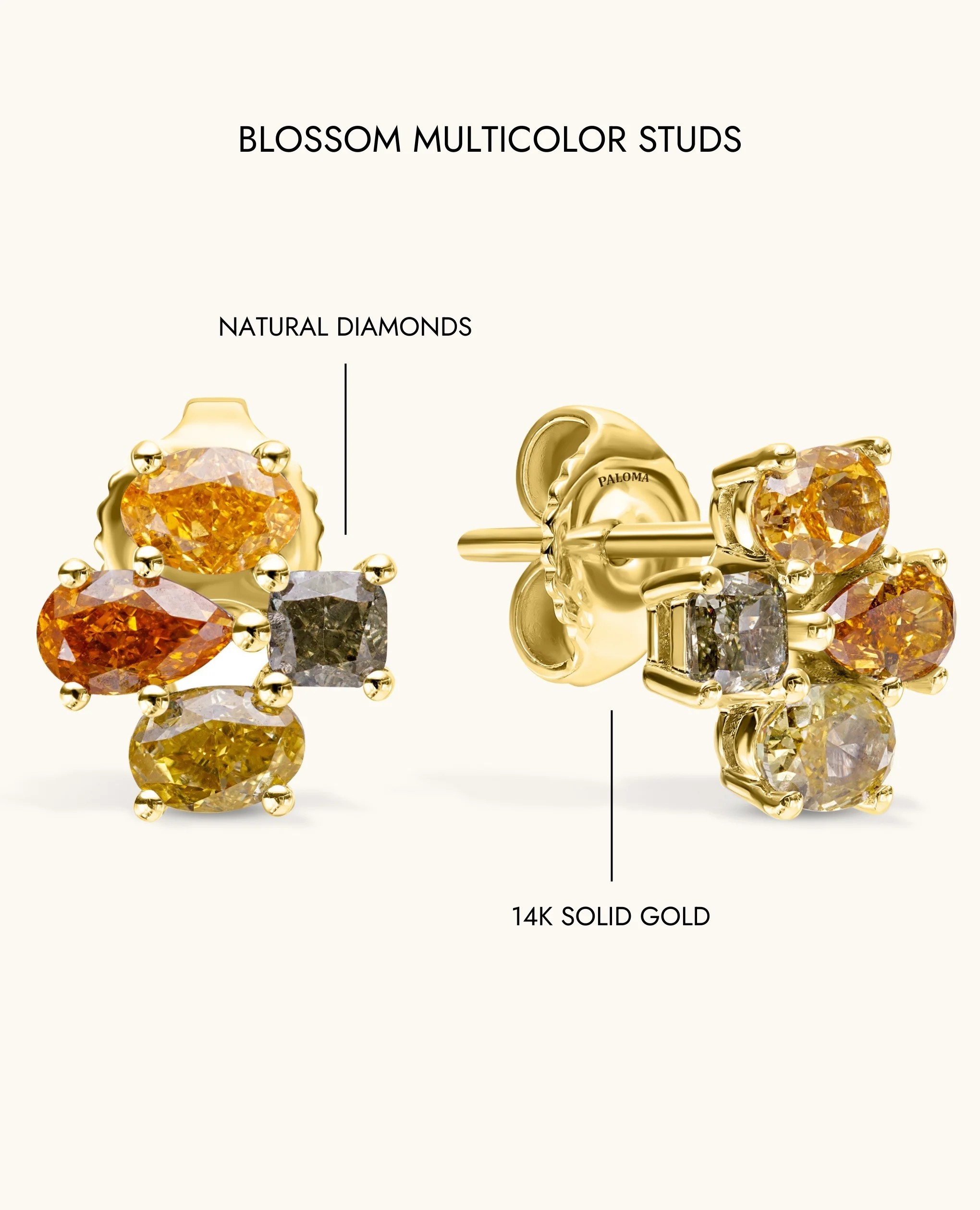 Blossom Multicolor Studs - Image 8