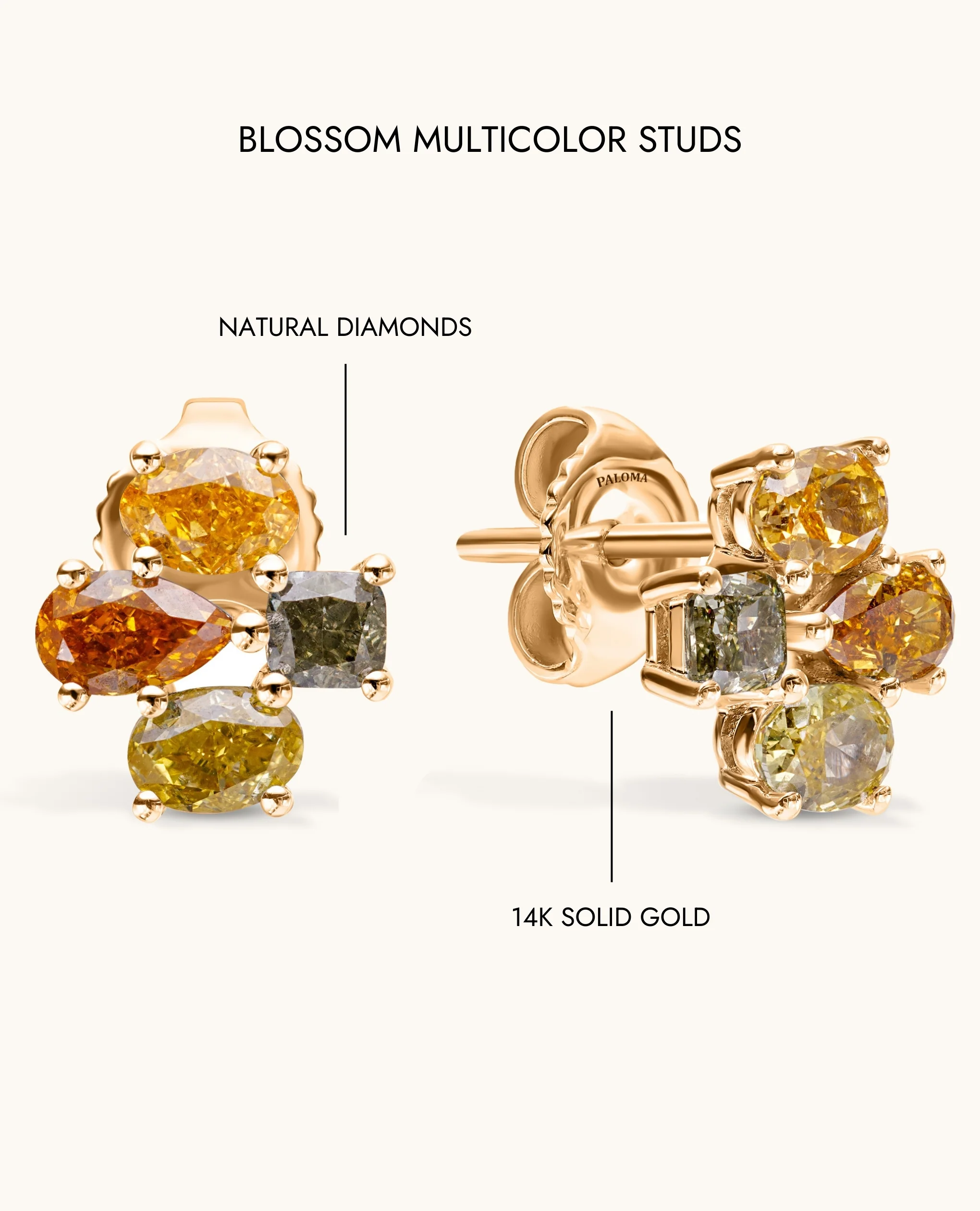 Blossom Multicolor Studs - Image 9