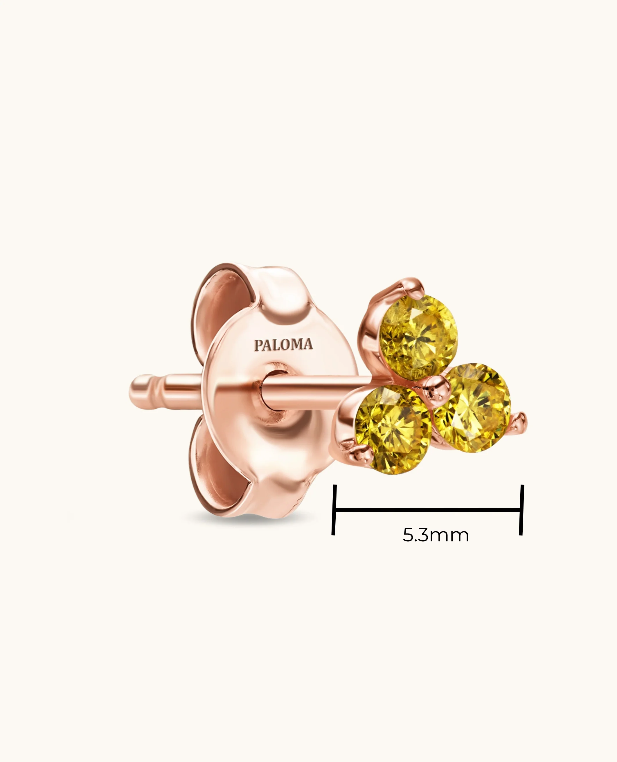 Classic Yellow Diamond Trio Stud Earrings - Image 16