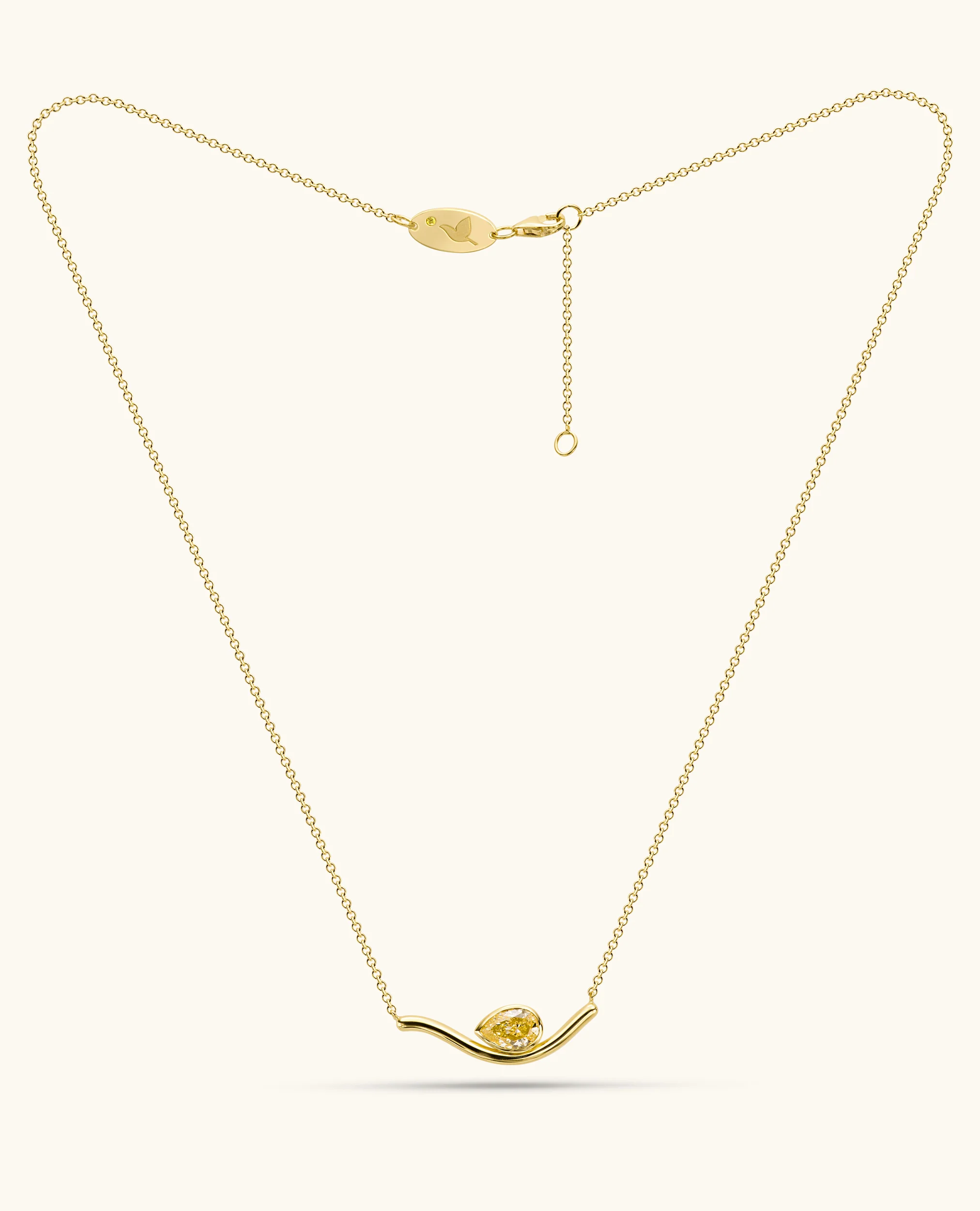 Crescent Bezel Bar Necklace - Image 5