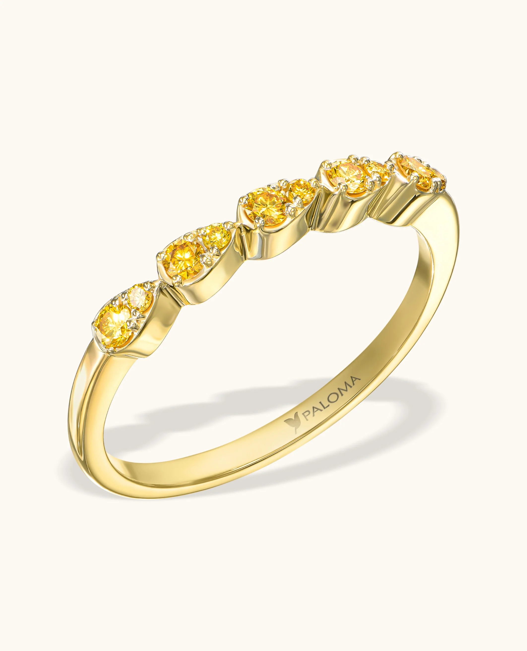 Crescent Pear Ring