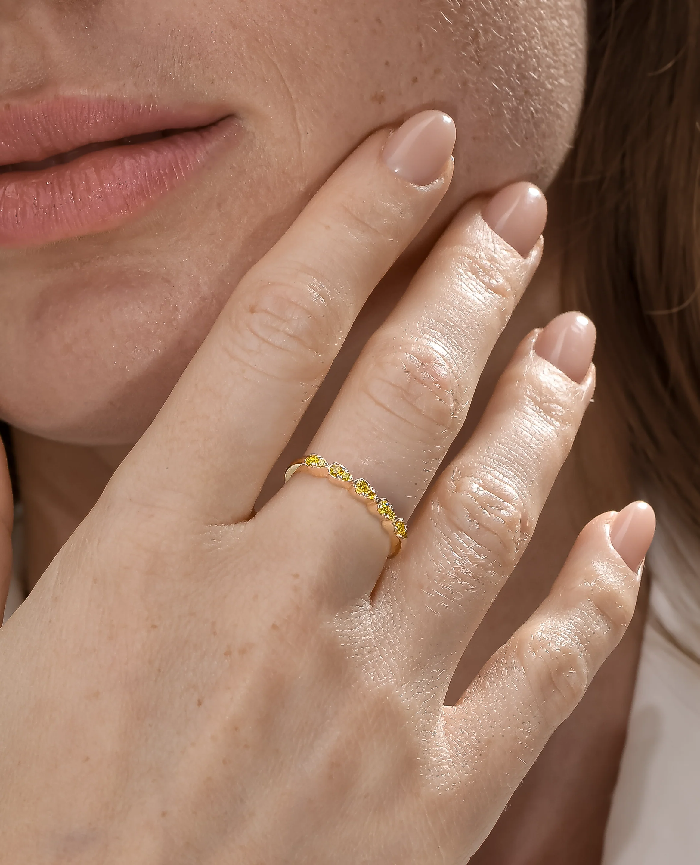 Crescent Pear Ring - Image 5