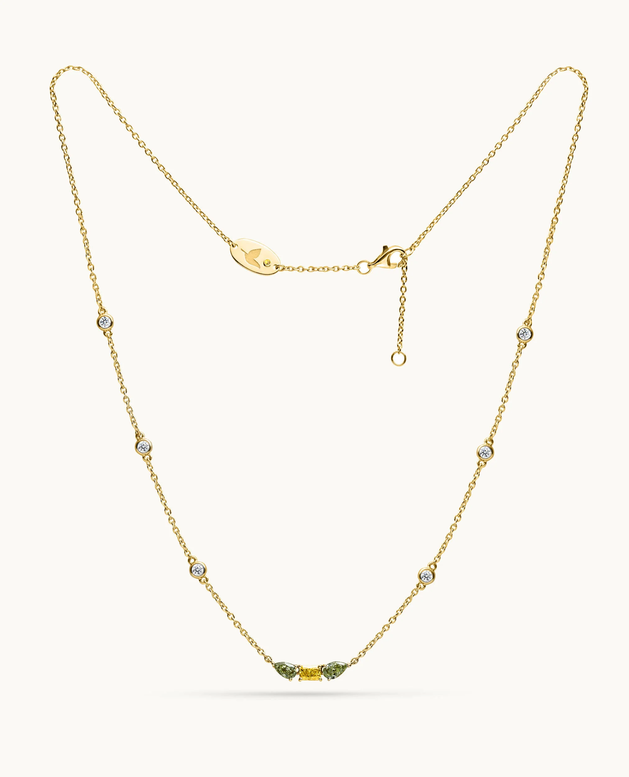 Diamond by the Yard 3-Stone Bar Necklace - Image 5