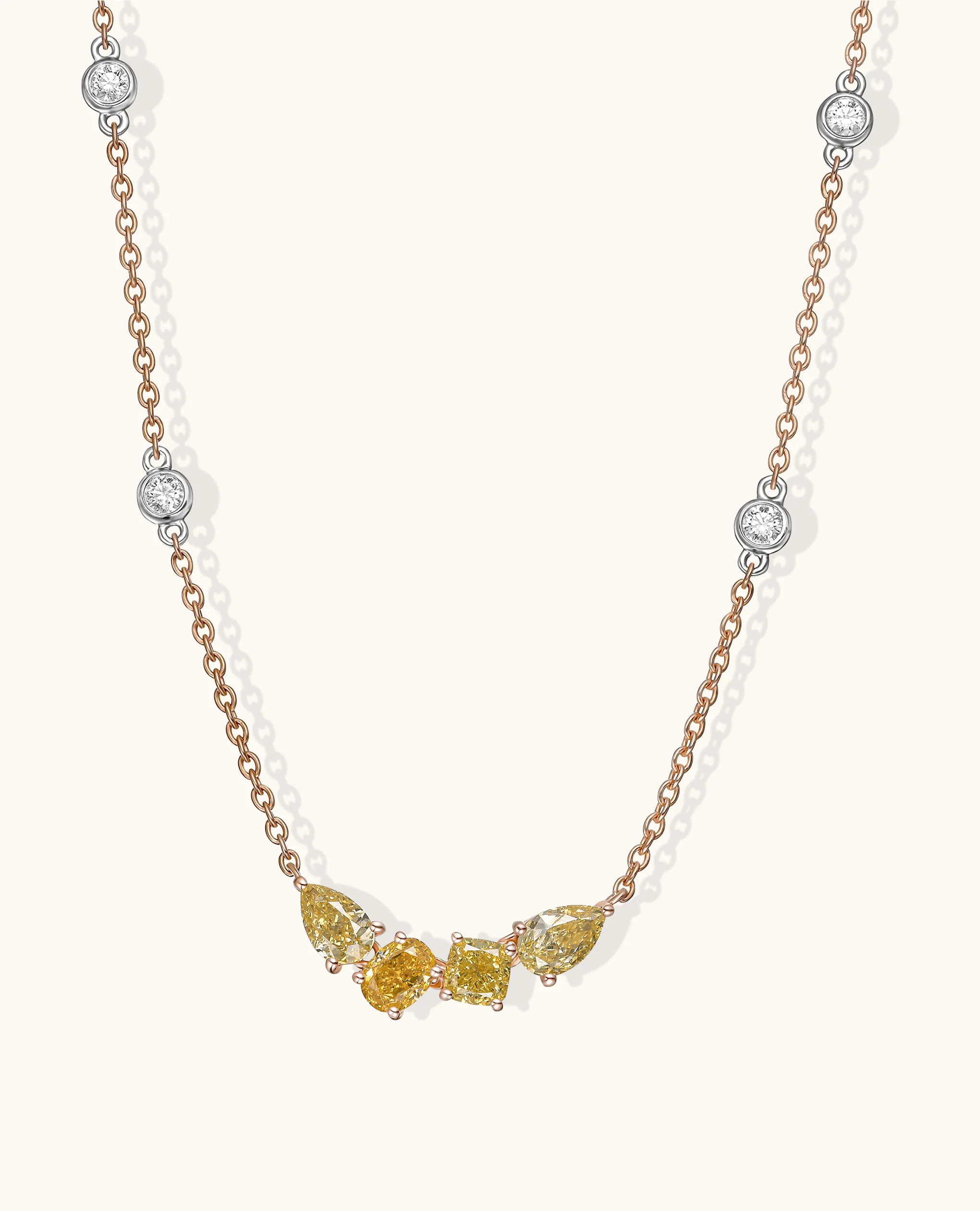 Diamond by the Yard 4-Stone Bar Necklace - Image 11