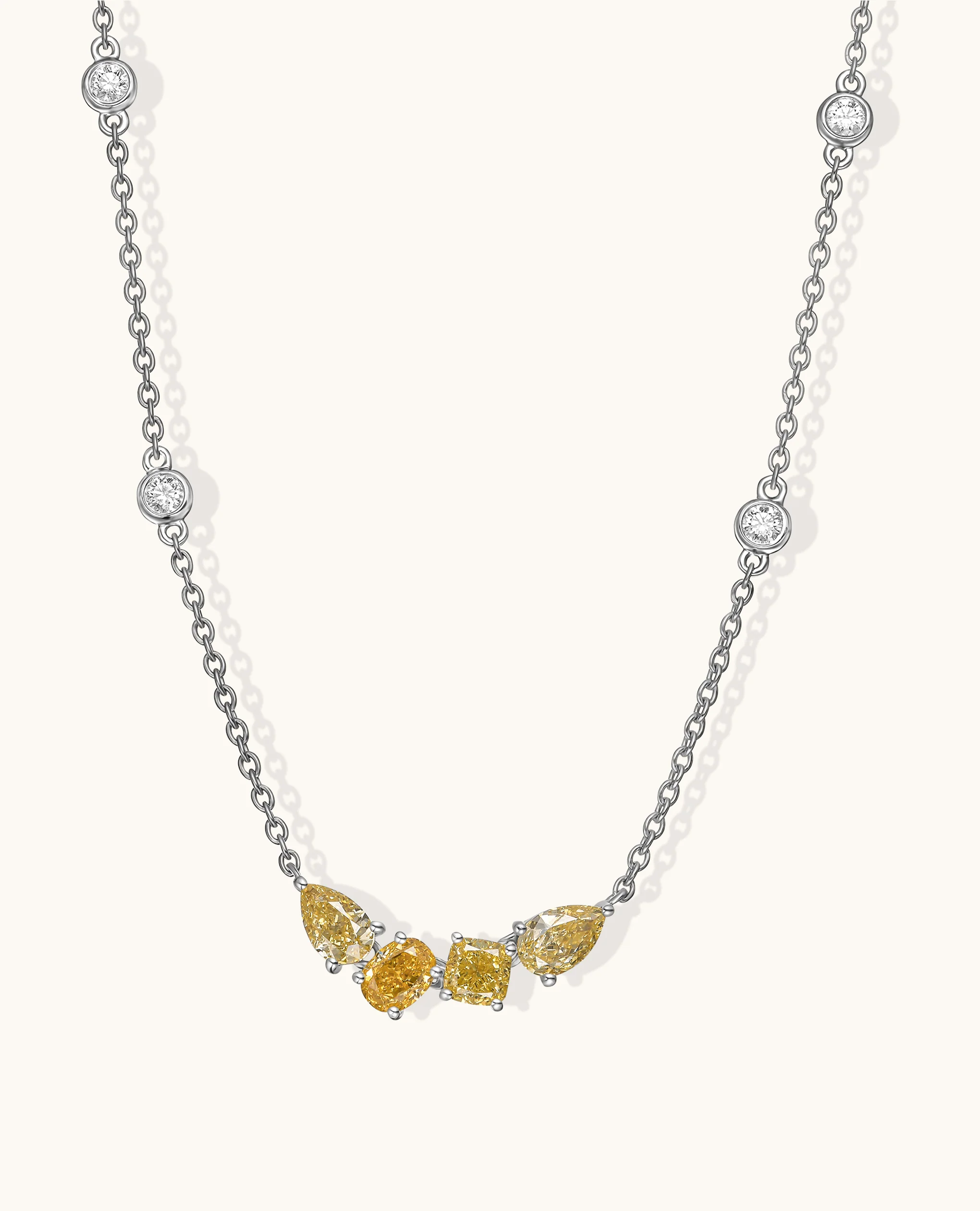 Diamond by the Yard 4-Stone Bar Necklace - Image 12