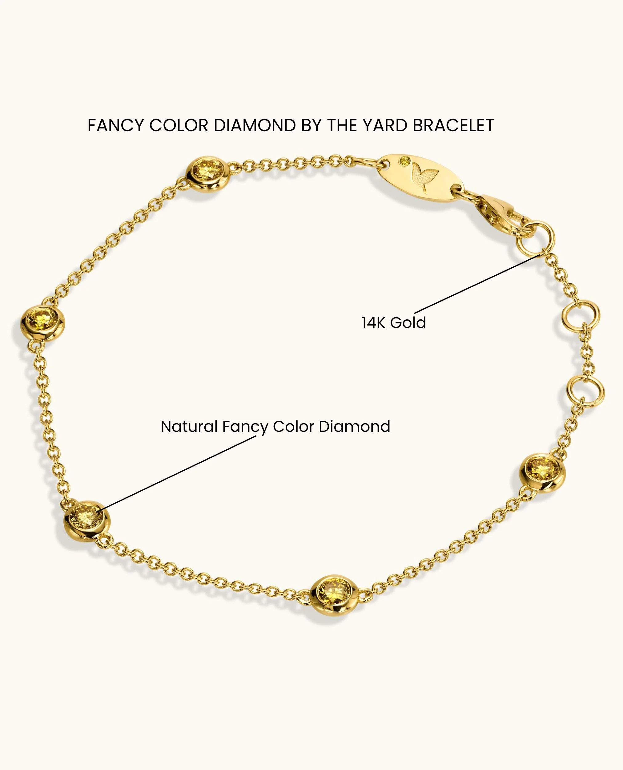Yellow Diamond by the Yard Bracelet - Image 6