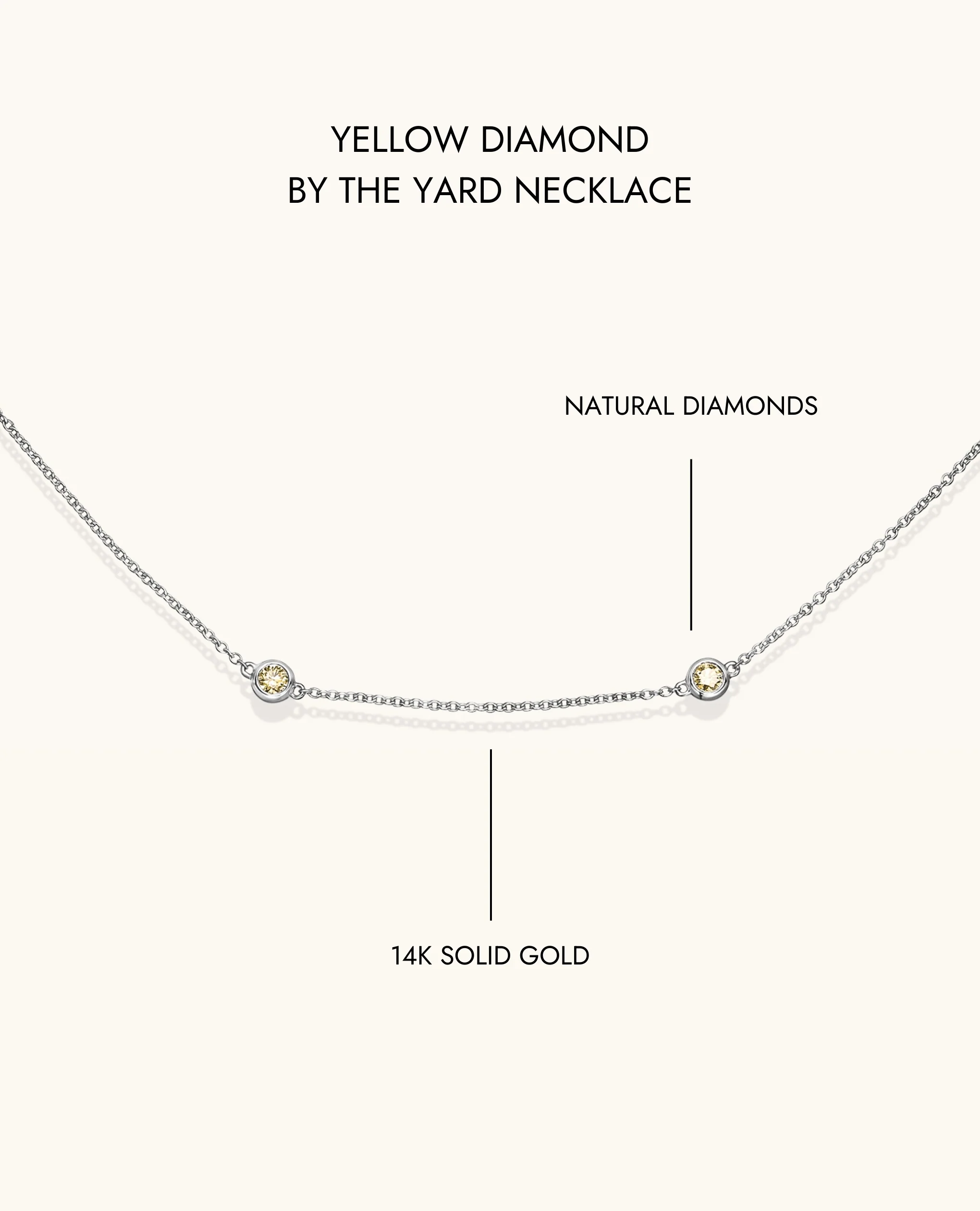 Yellow Diamond by the Yard Necklace - Image 11