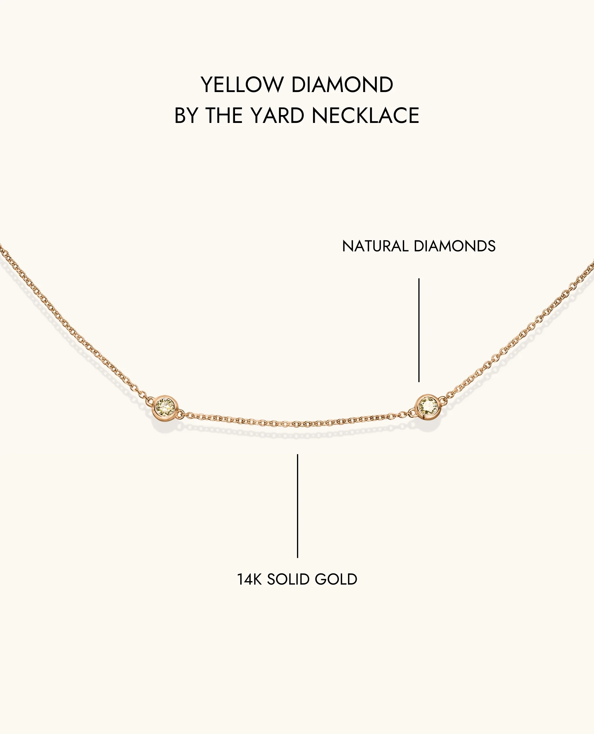 Yellow Diamond by the Yard Necklace - Image 12