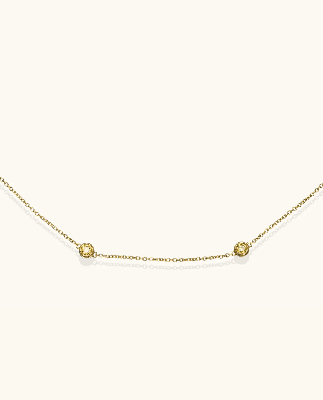 Yellow Diamond by the Yard Necklace - Image 4