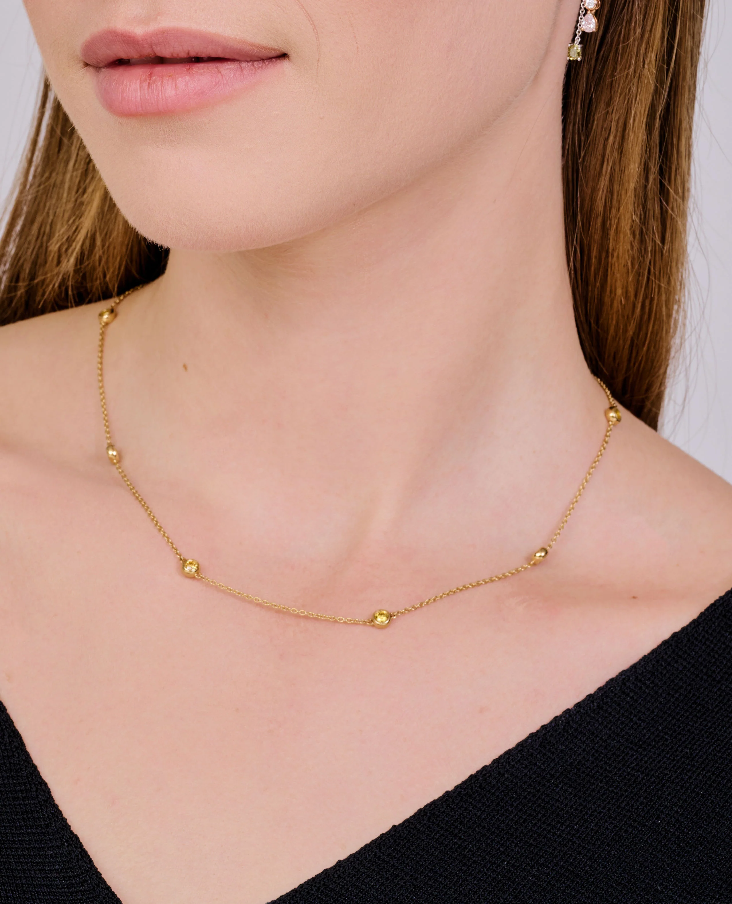 Yellow Diamond by the Yard Necklace - Image 6