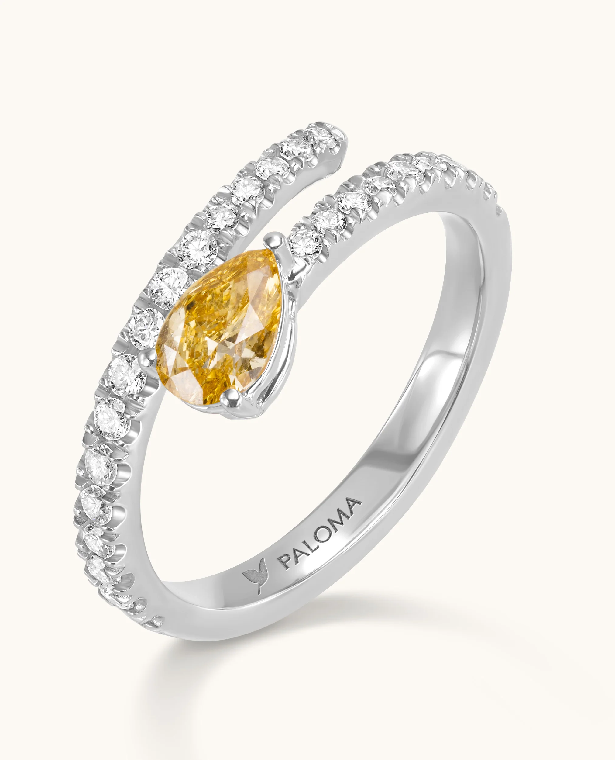 Orange Diamond Wrap Ring - Image 3